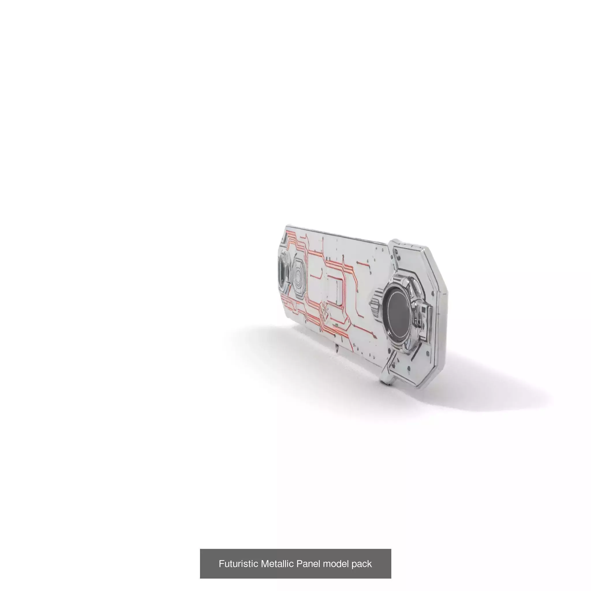 Futuristic Spaceship Walls Pack 3D Model Collection_55