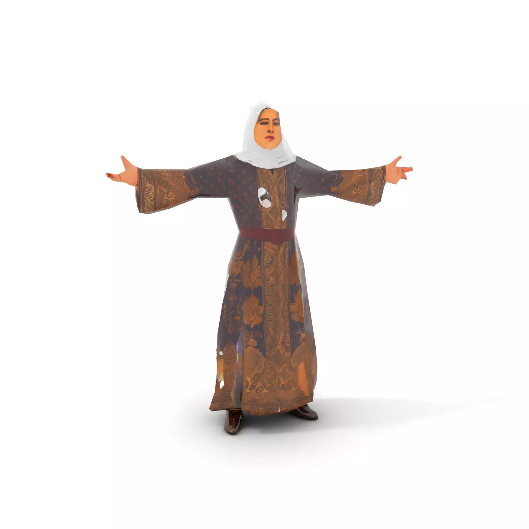 Elegant Kaftan Wearable model pack Low-poly 3D model_22