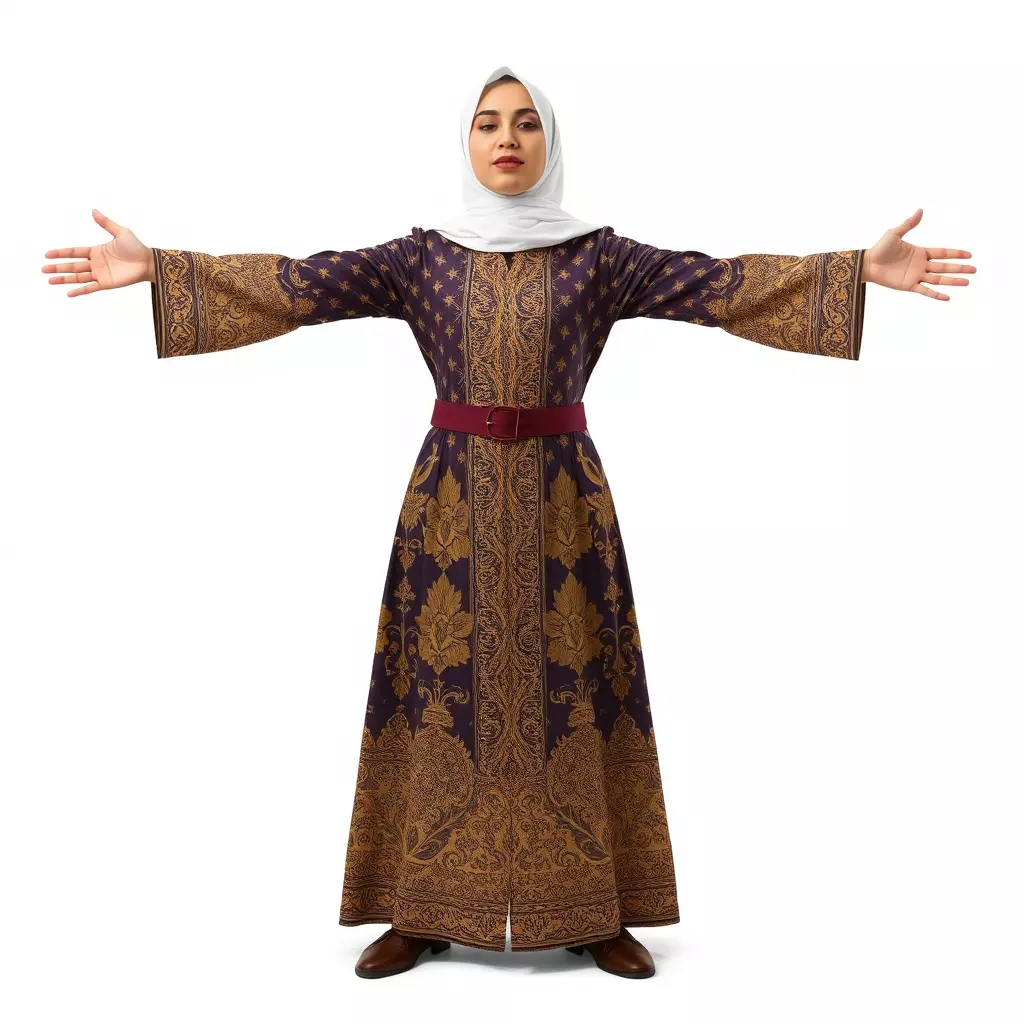 Elegant Kaftan Wearable model pack Low-poly 3D model_2