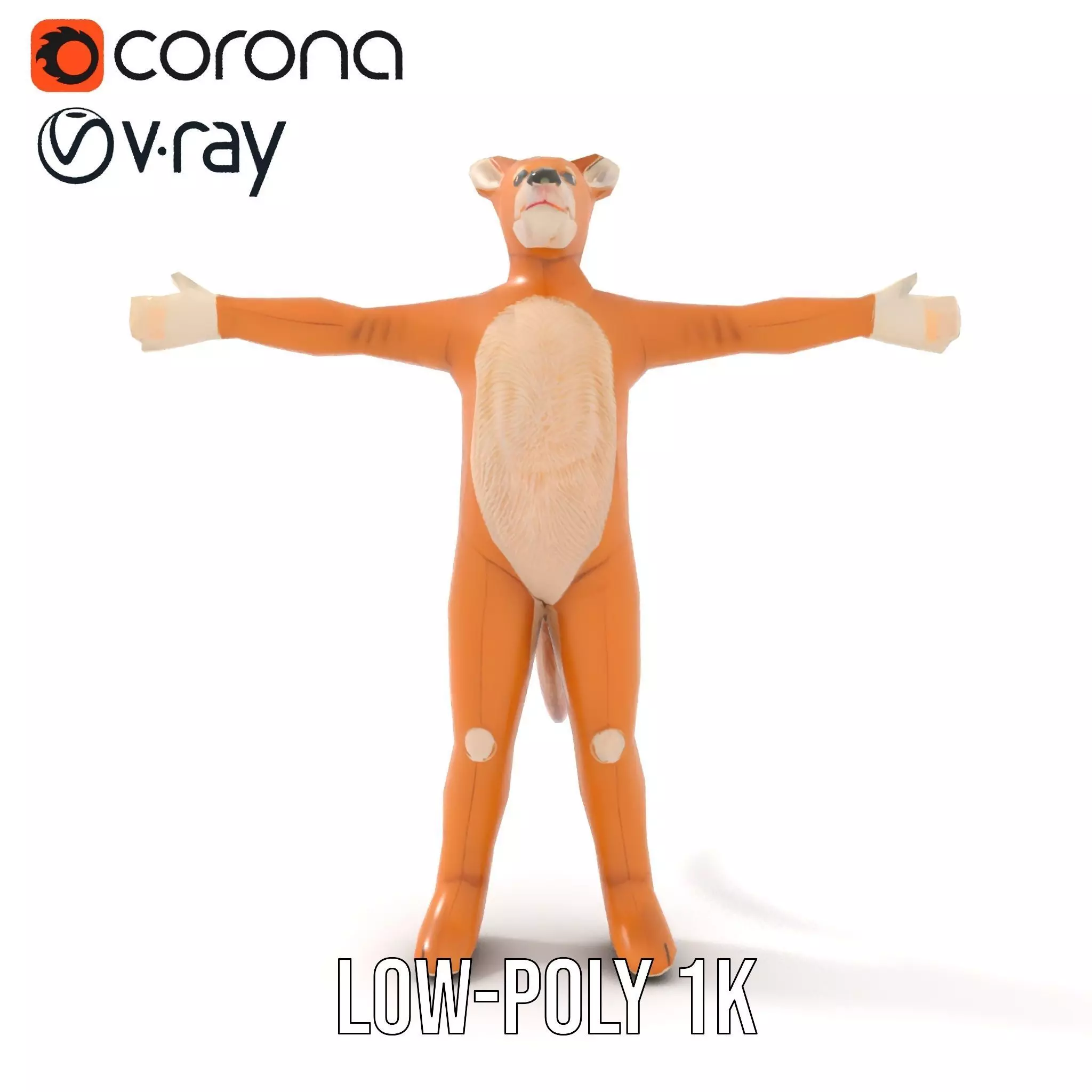 Soft Plush Animal model pack Low-poly 3D model_27