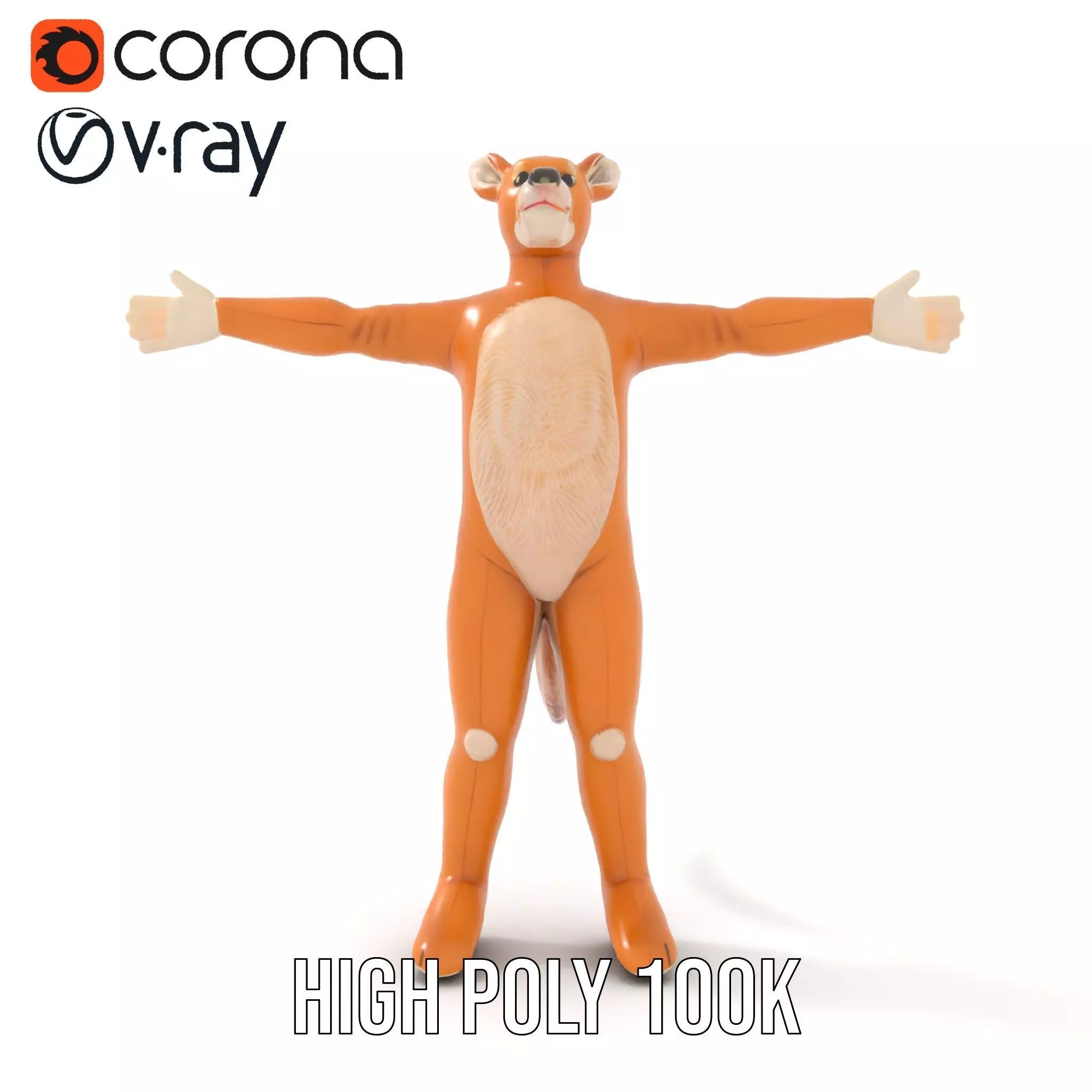 Soft Plush Animal model pack Low-poly 3D model_28