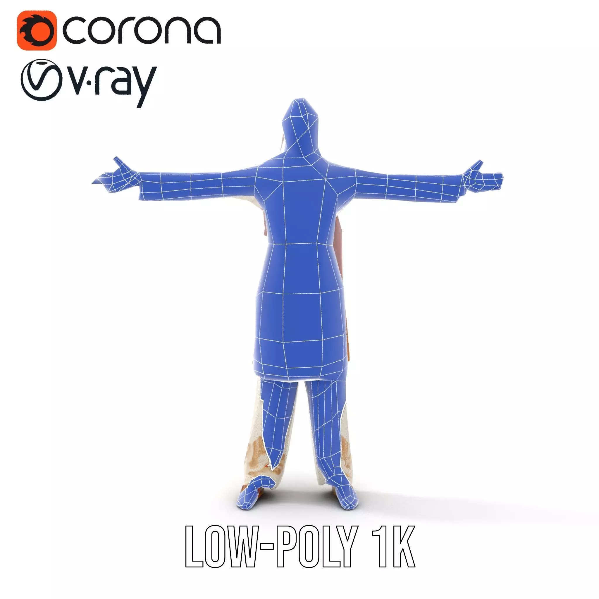 Elegant Embroidered Attire model pack Low-poly 3D model_25