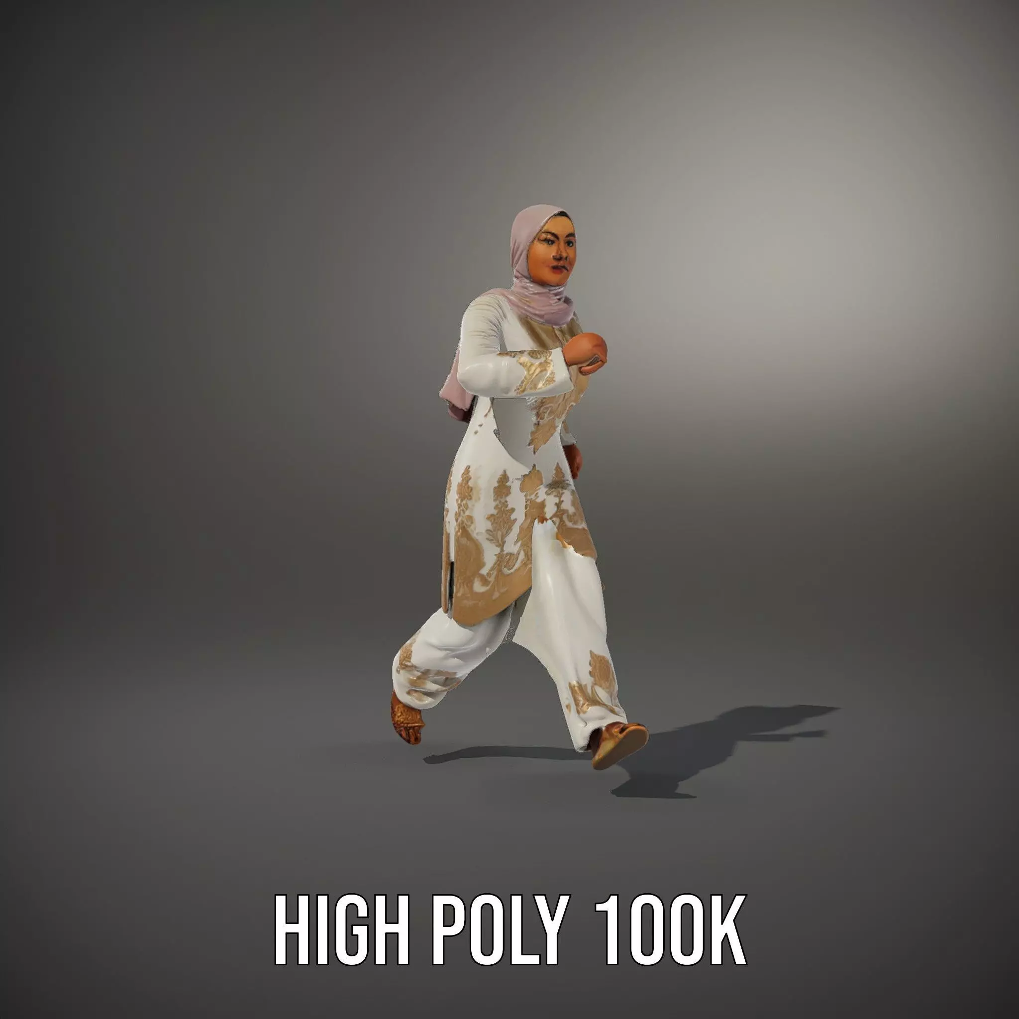 Elegant Embroidered Attire model pack Low-poly 3D model_9