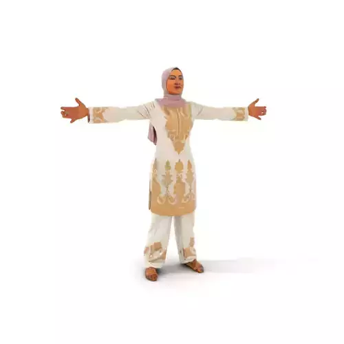 Elegant Embroidered Attire model pack Low-poly 3D model