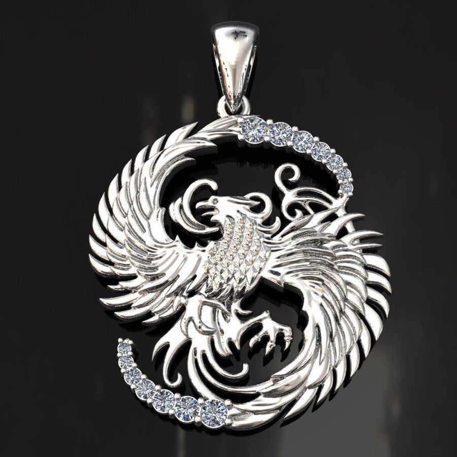 Pendant PHOENIX 3D print model_1
