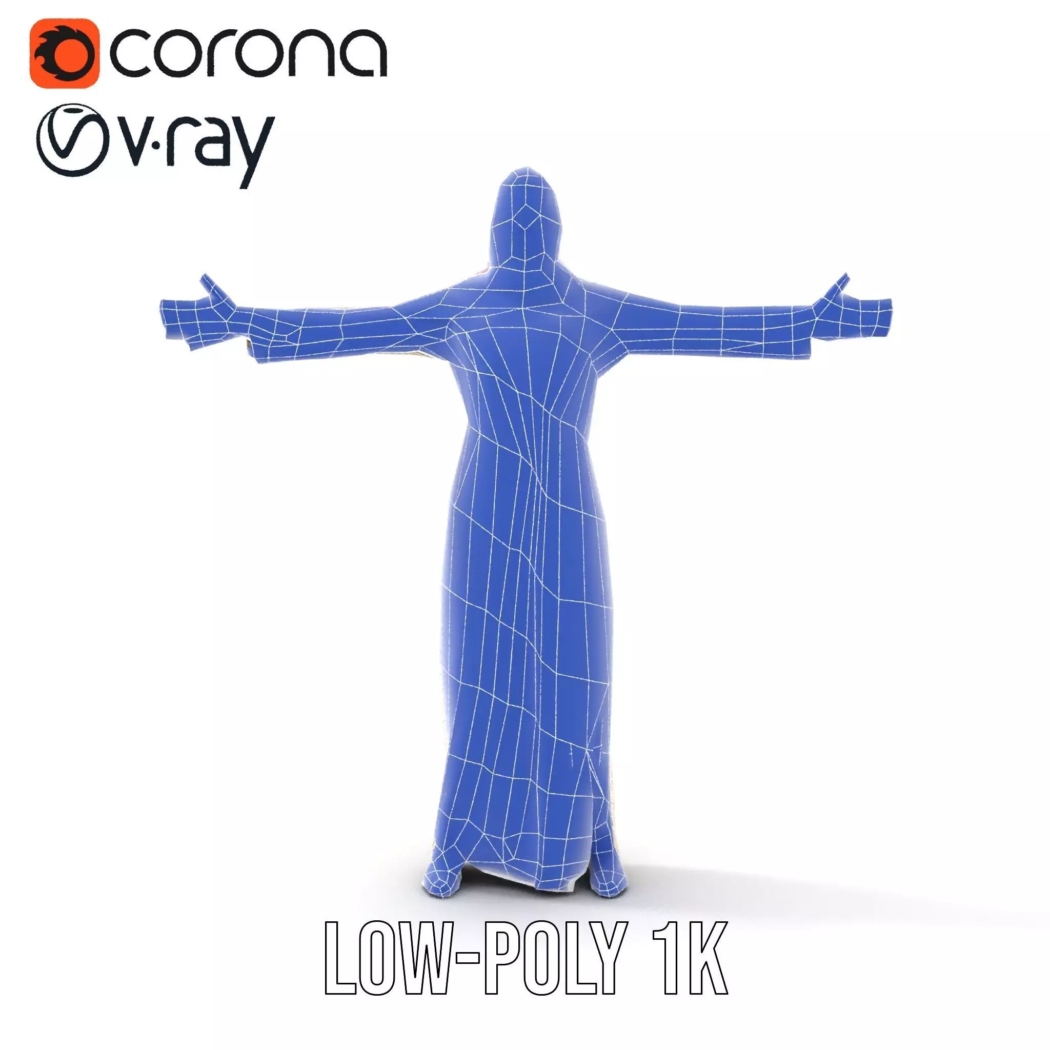 Elegant Hijab Garment model pack Low-poly 3D model_30