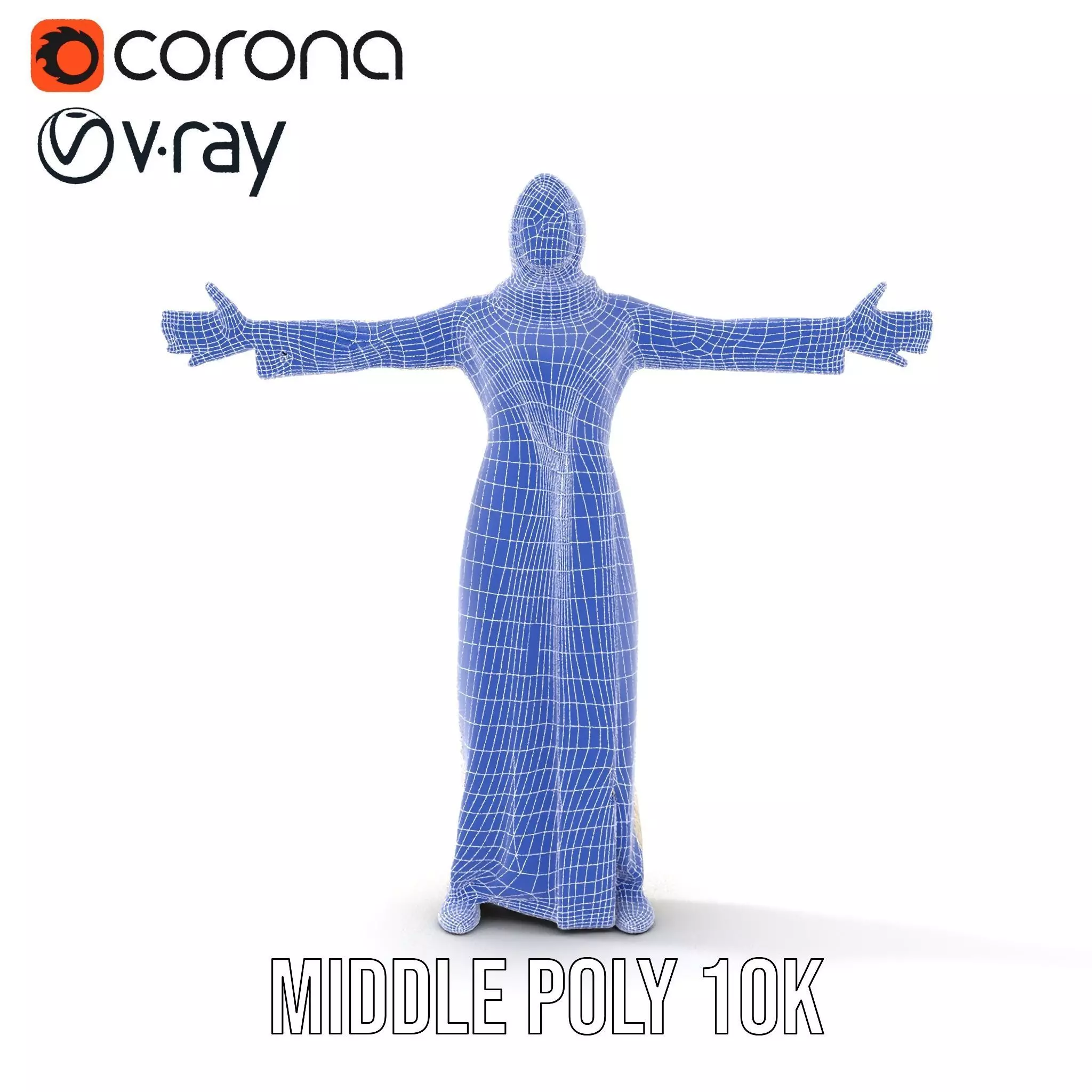 Elegant Hijab Garment model pack Low-poly 3D model_29