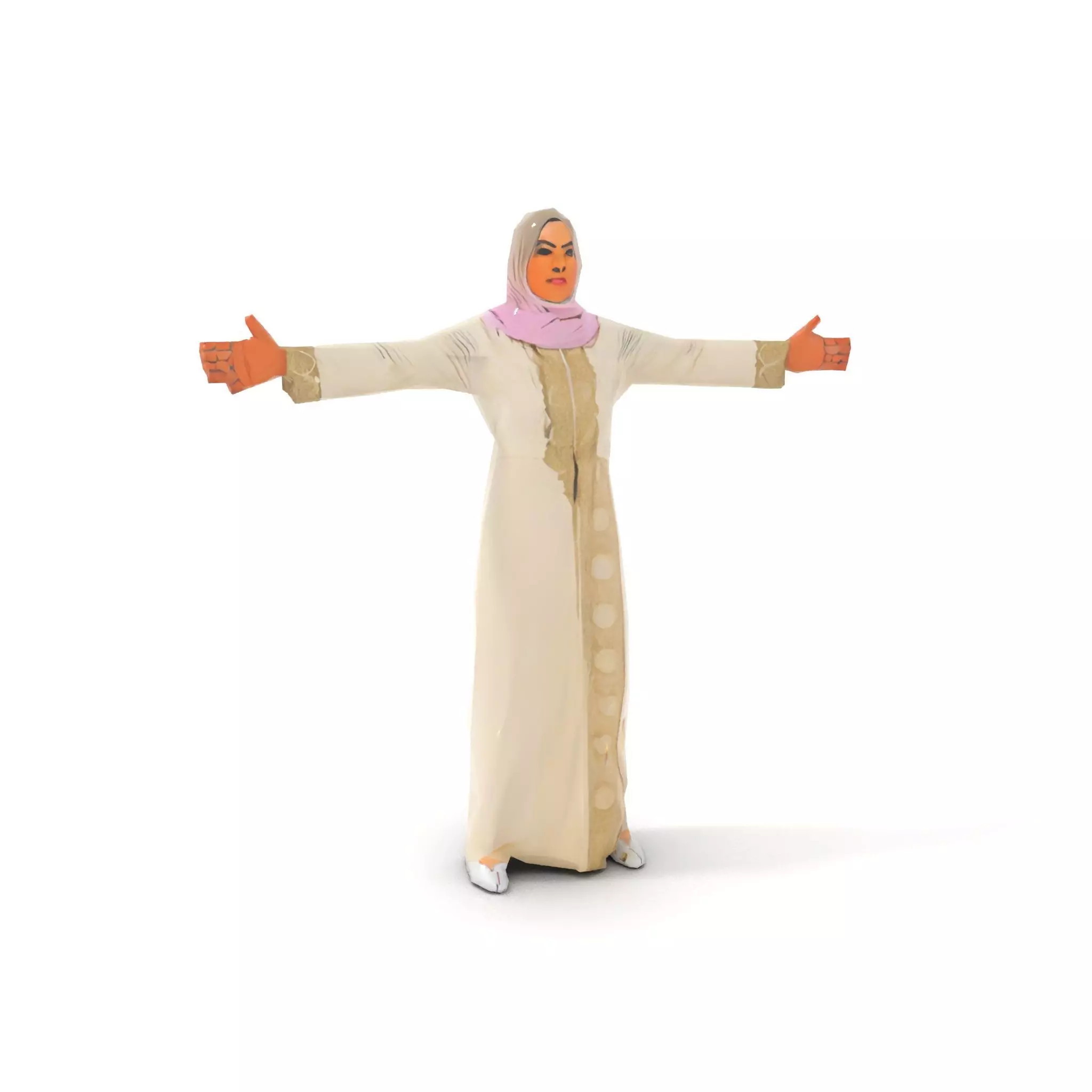 Elegant Hijab Garment model pack Low-poly 3D model_12