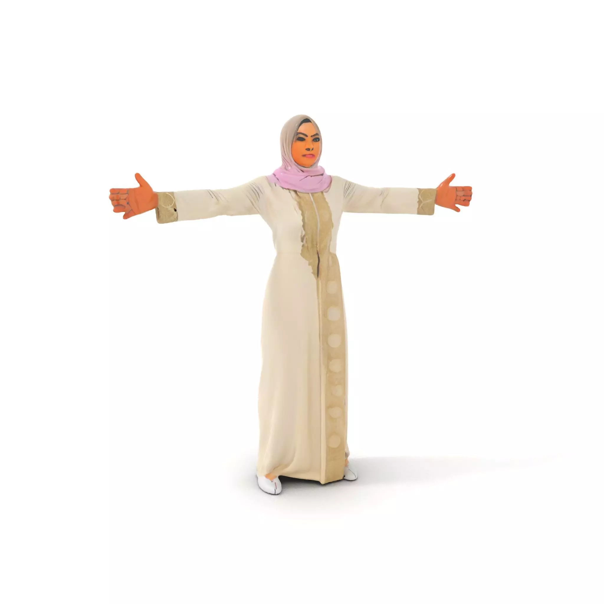 Elegant Hijab Garment model pack Low-poly 3D model_0