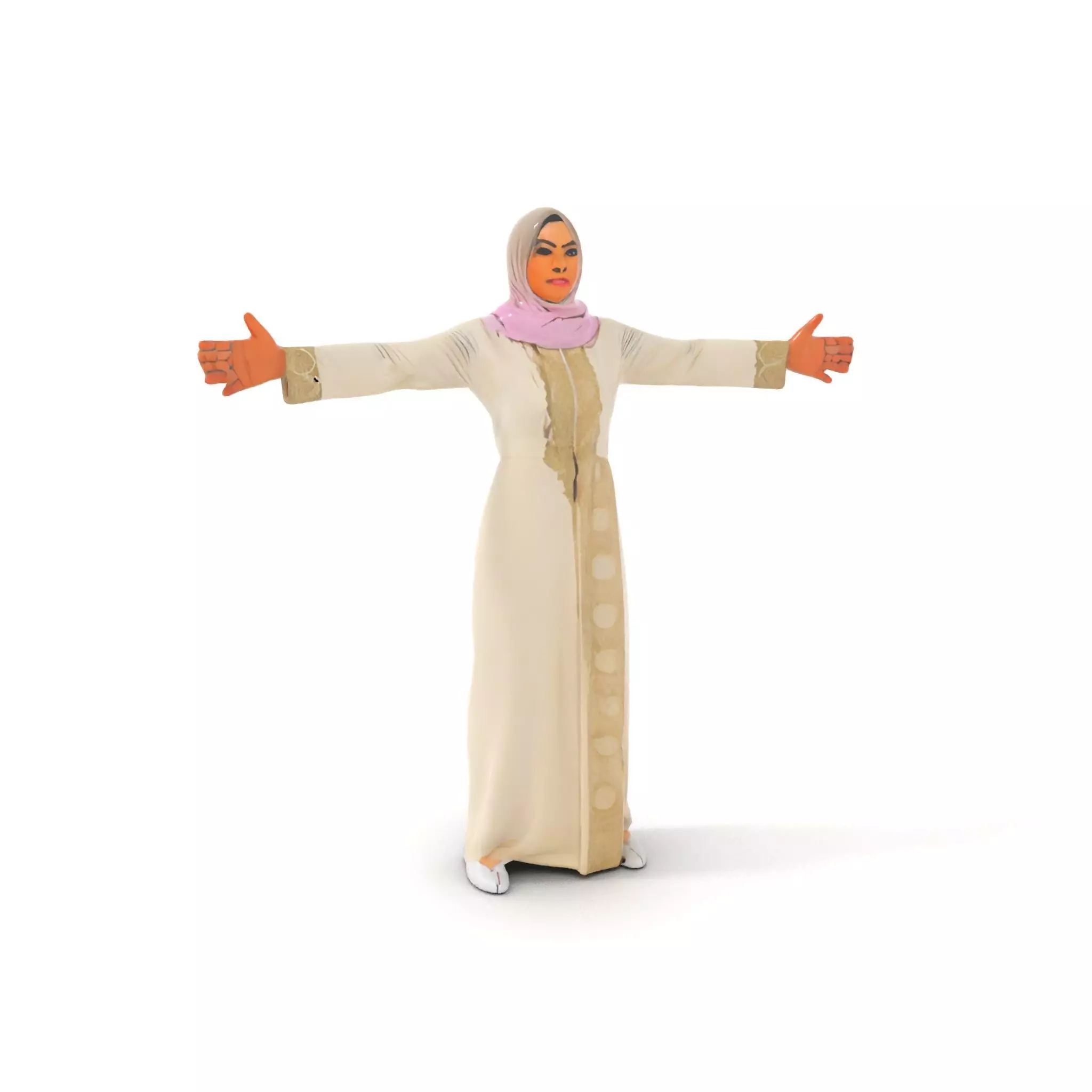 Elegant Hijab Garment model pack Low-poly 3D model_6