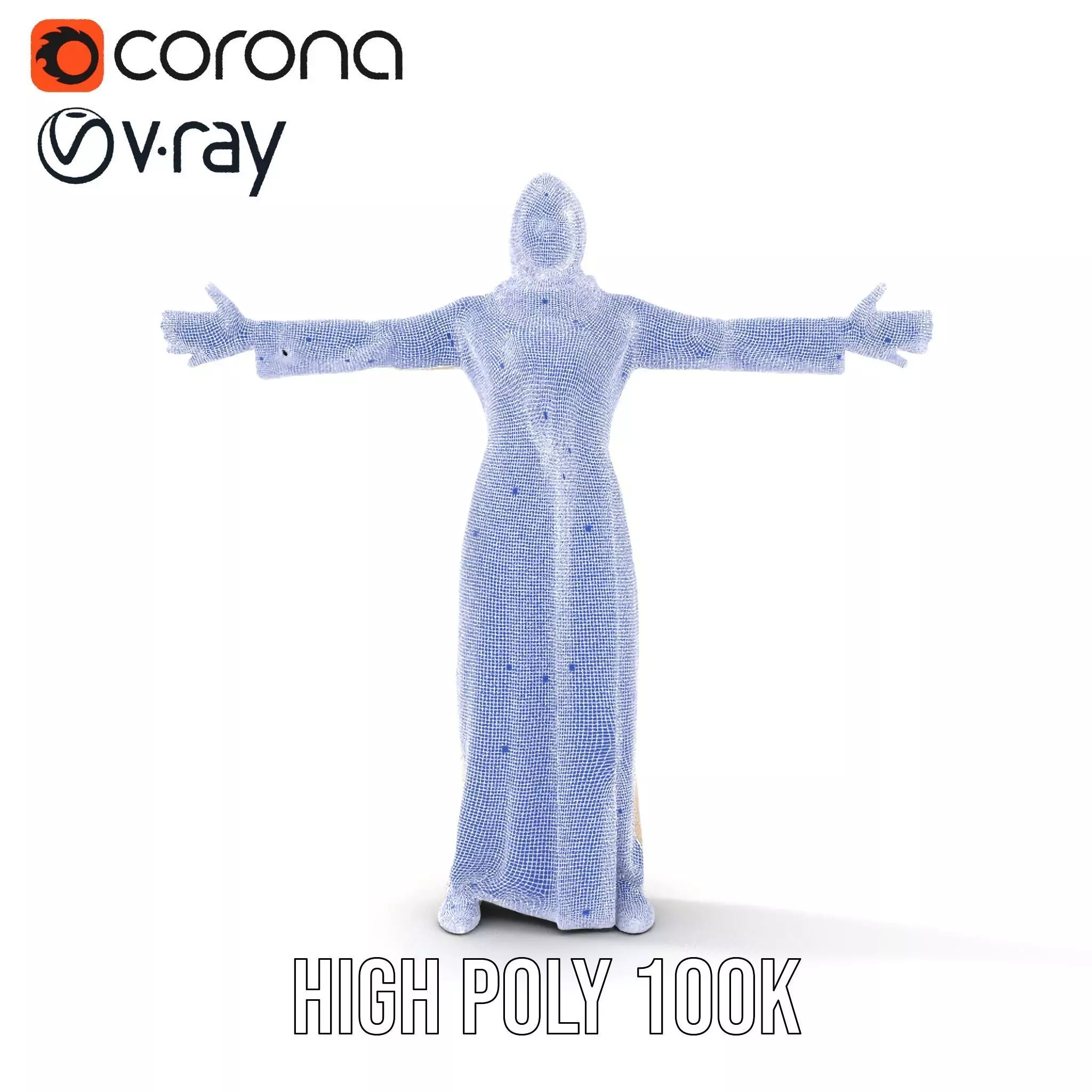 Elegant Hijab Garment model pack Low-poly 3D model_34