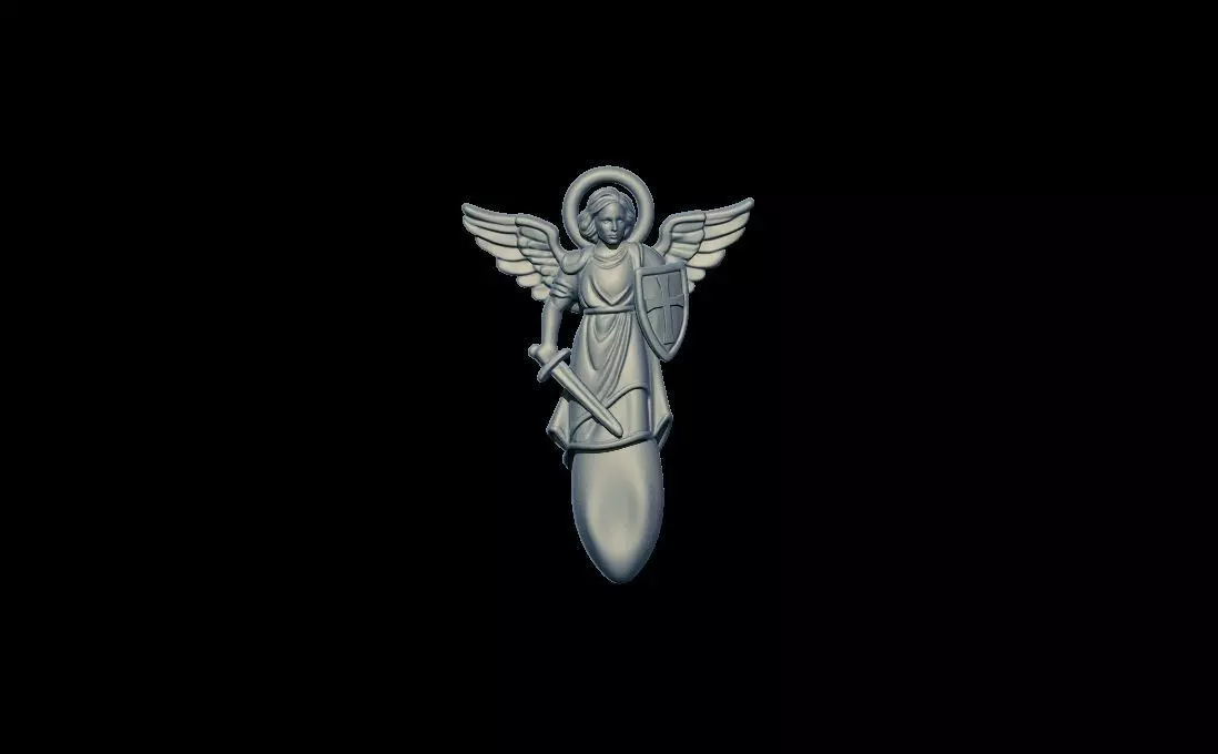 Archangel Michael Pendant 3D print model_0