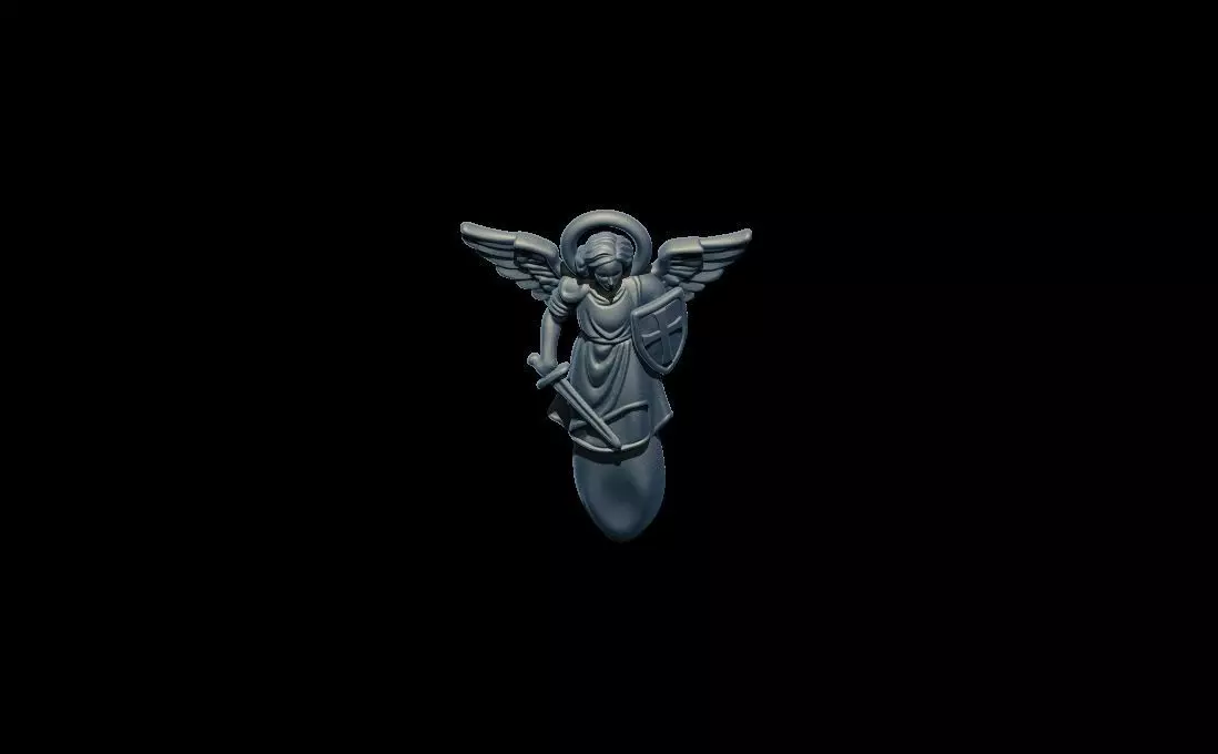 Archangel Michael Pendant 3D print model_4