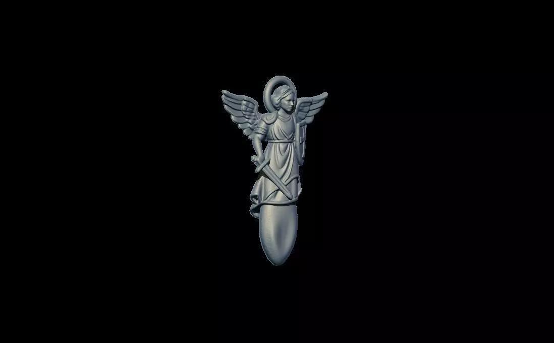 Archangel Michael Pendant 3D print model_2