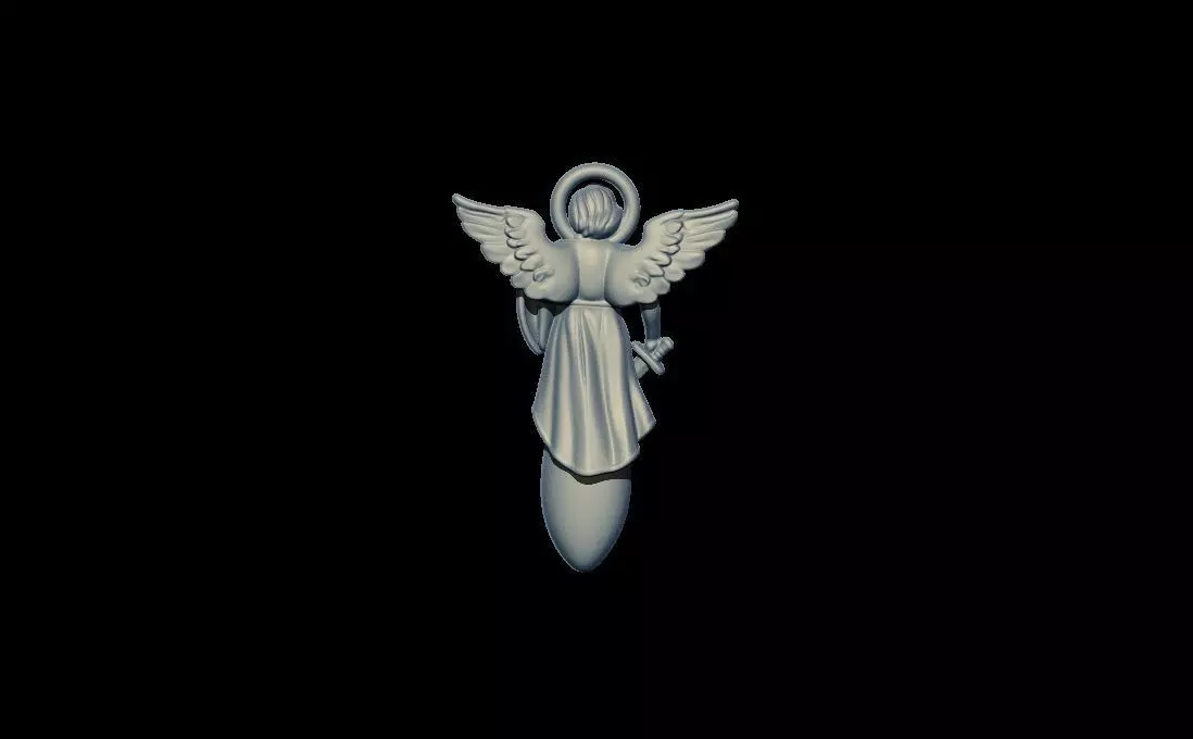 Archangel Michael Pendant 3D print model_7
