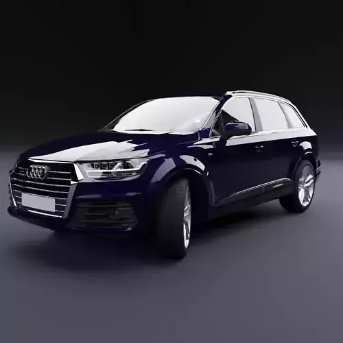 Audi Q7 Tfsi e Dark Blue 3D model