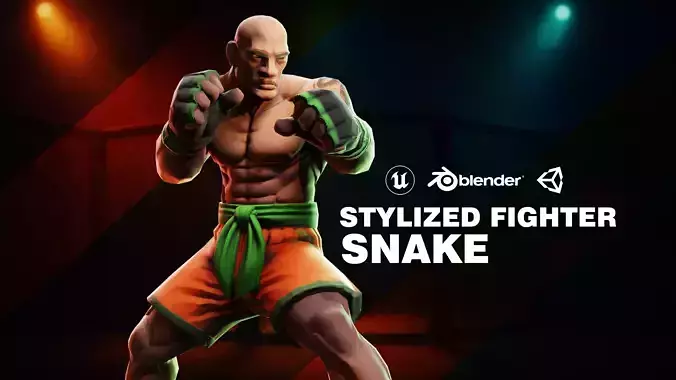 Stylized Fighter Character - SNAKE