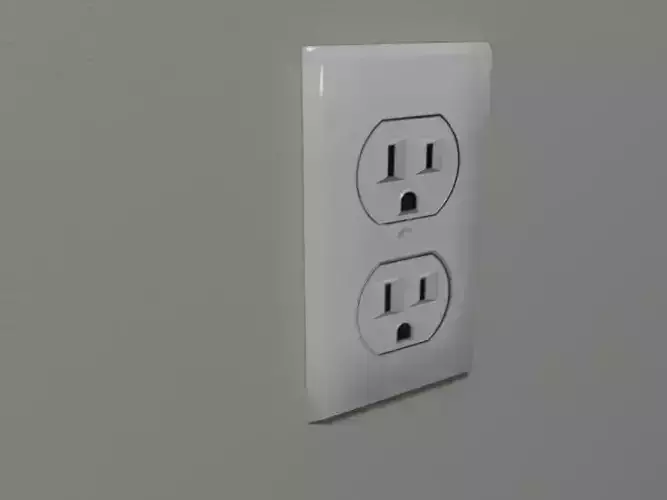 Low-poly 125 VAC Wall Outlet - USA  