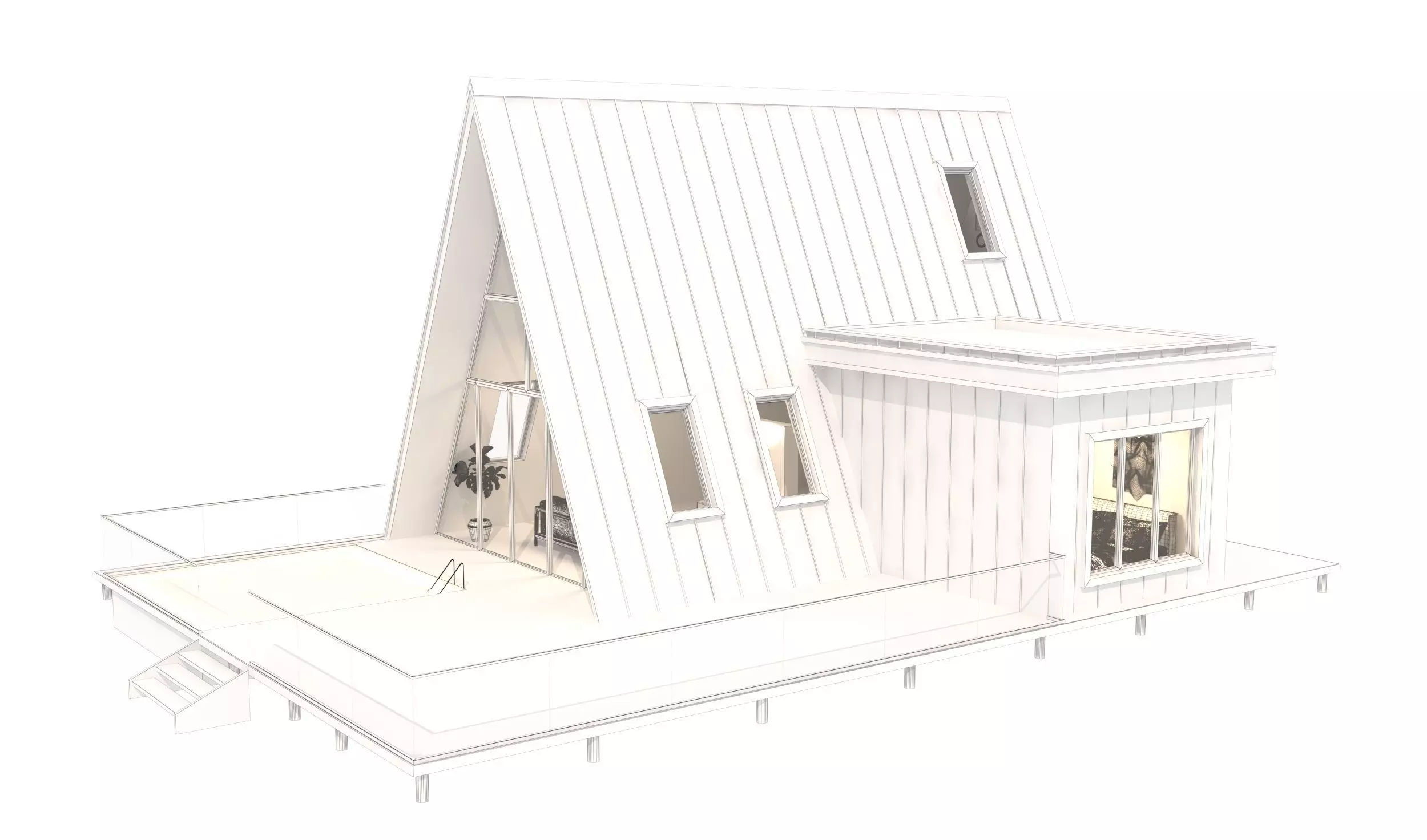 Barn house 3D model_6