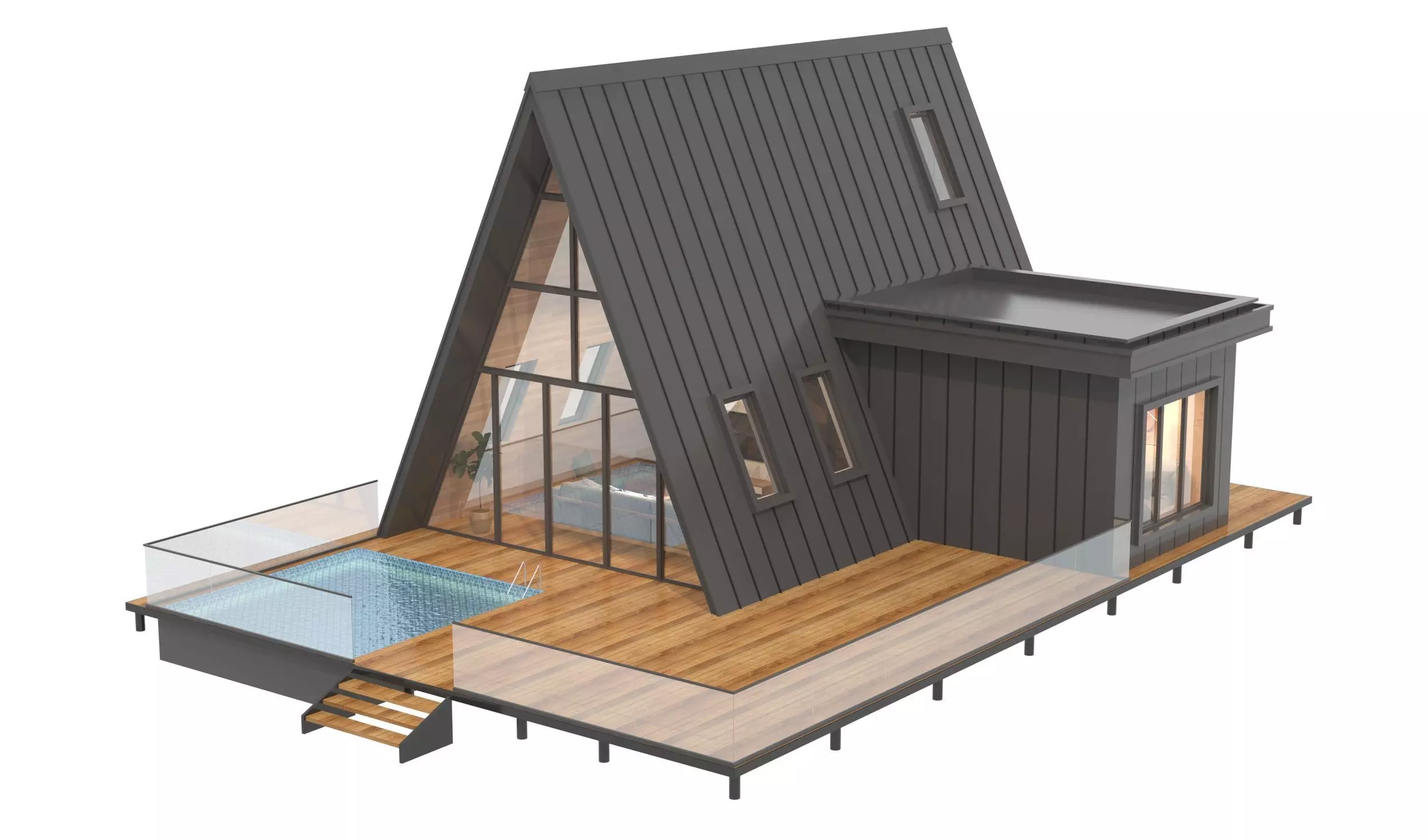 Barn house 3D model_1