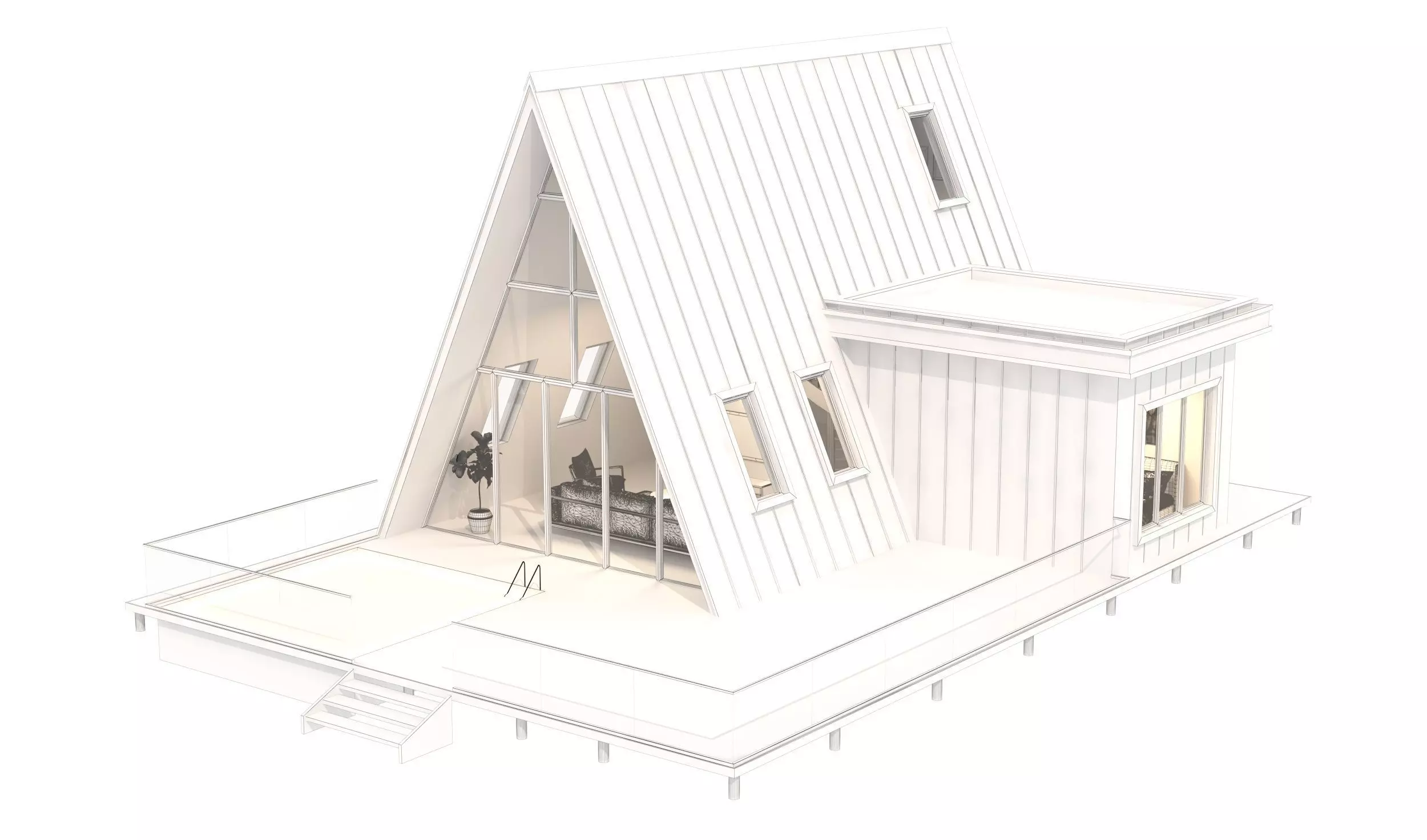 Barn house 3D model_9