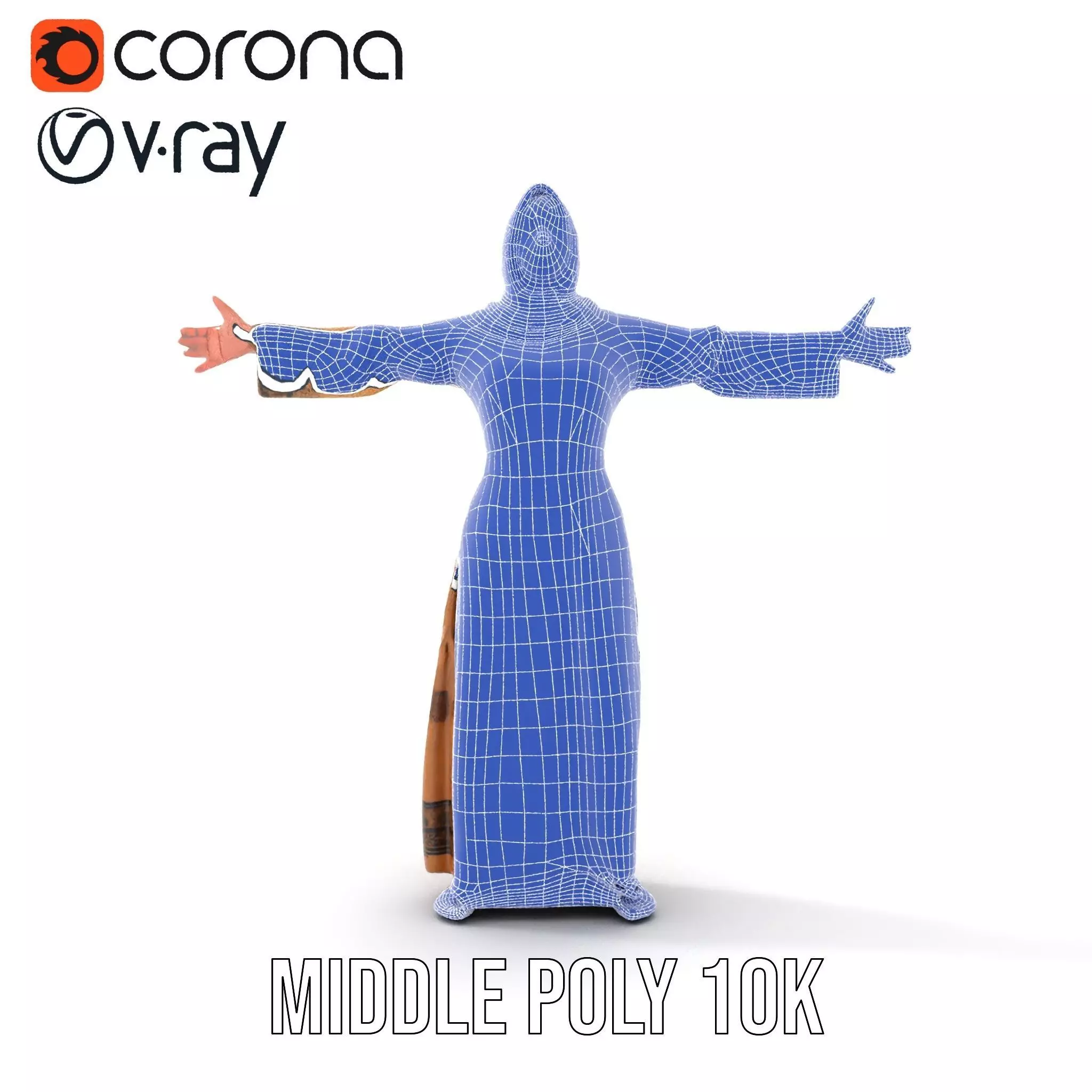 Elegant Beige Dress model pack Low-poly 3D model_5