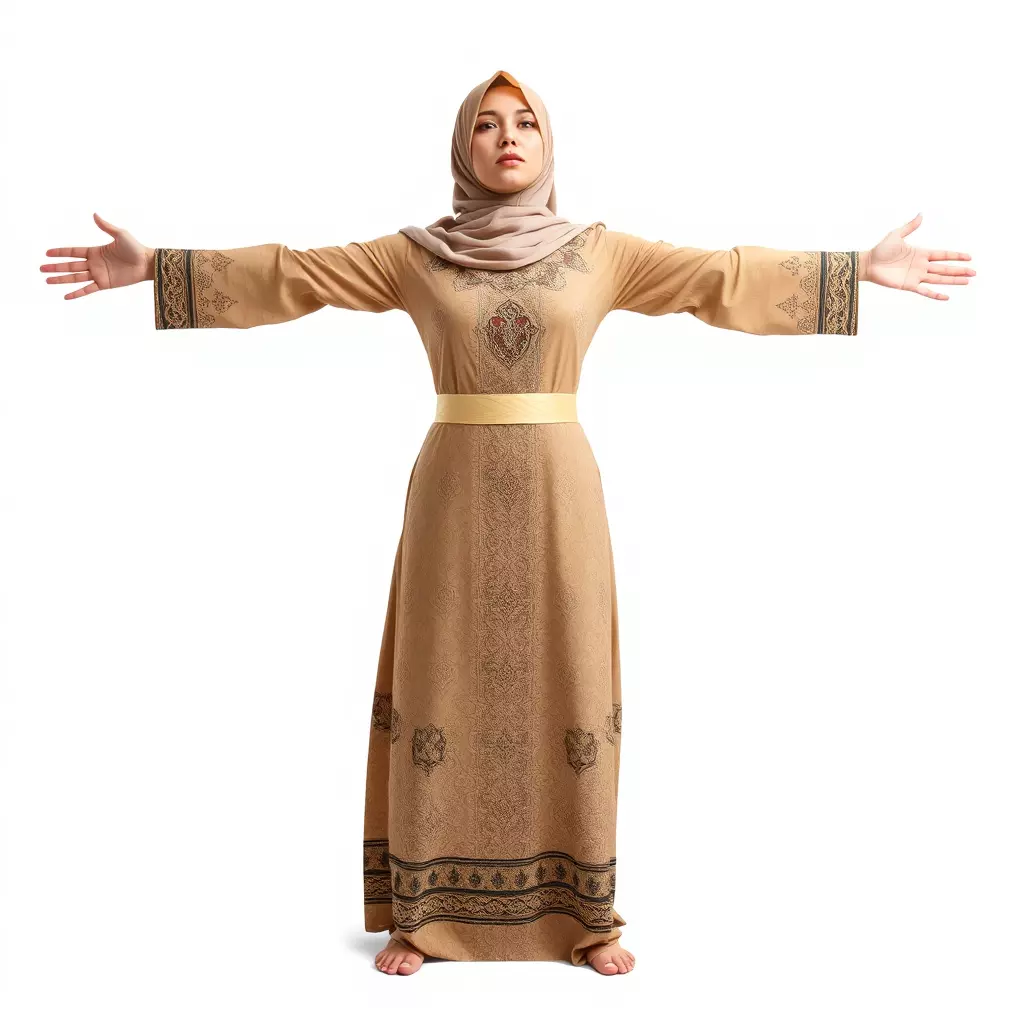 Elegant Beige Dress model pack Low-poly 3D model_2