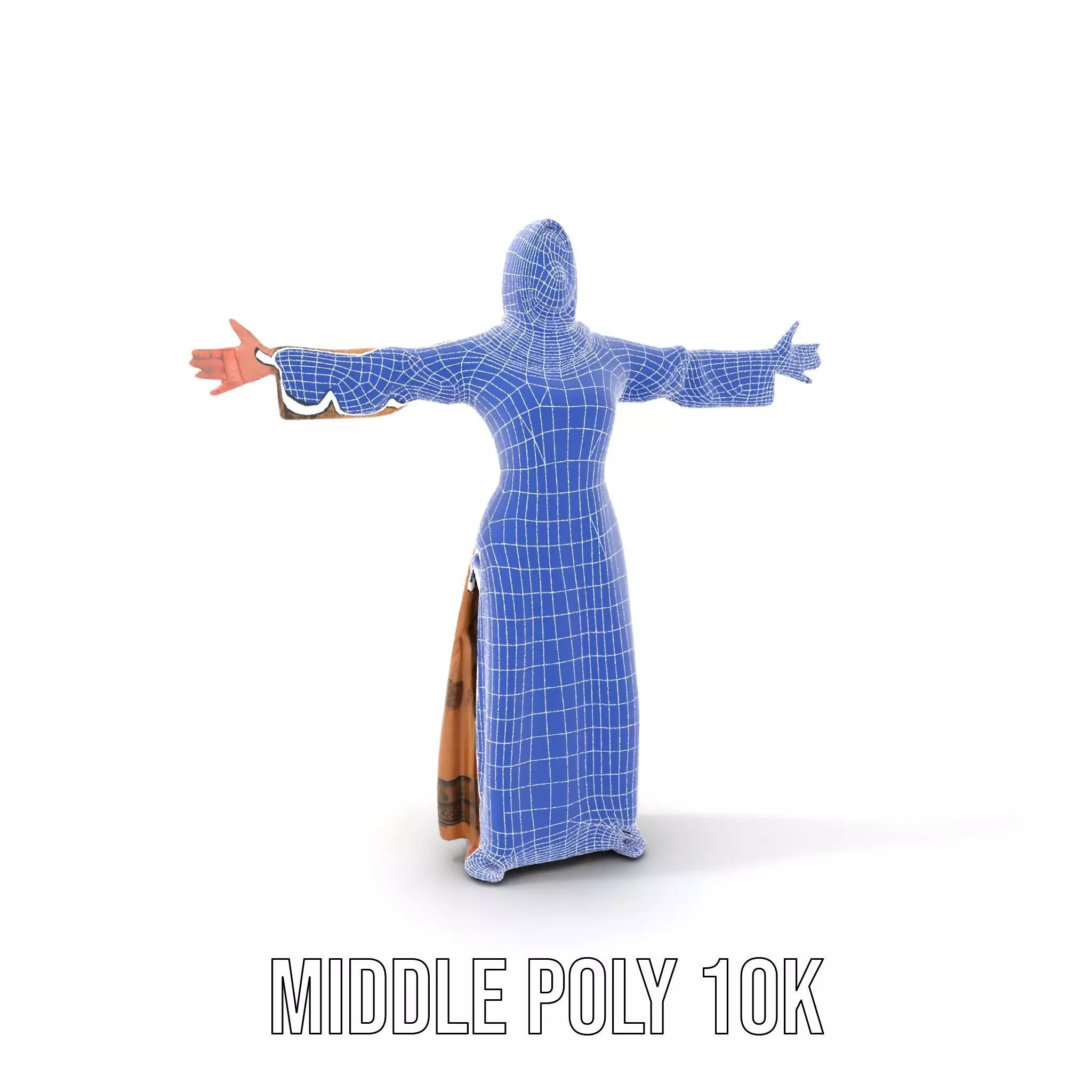 Elegant Beige Dress model pack Low-poly 3D model_15