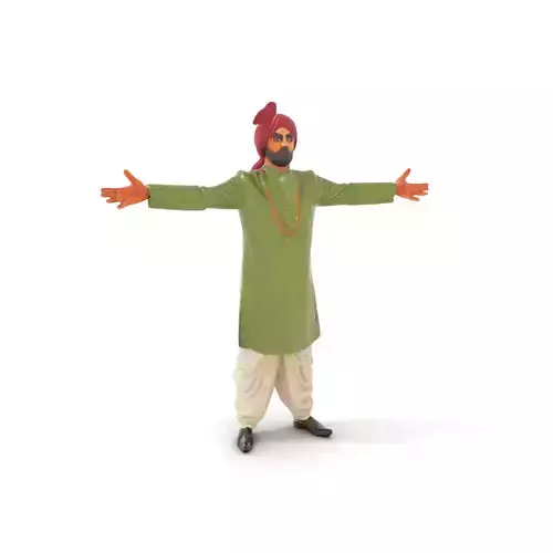 Traditional Sherwani model pack Low-poly 3D model