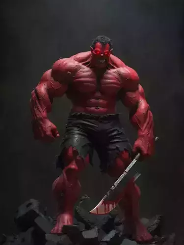 Red Hulk 3D Model