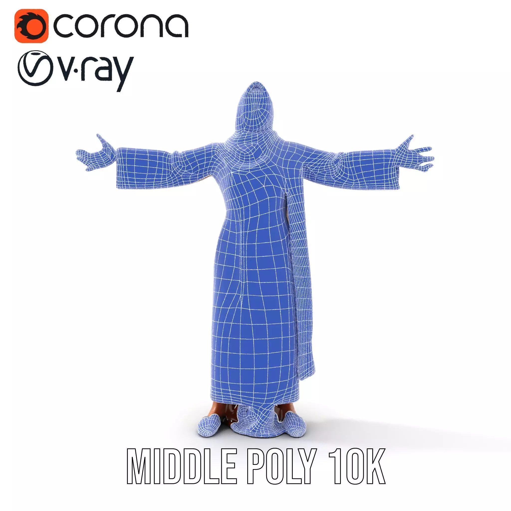 Elegant Brown Abaya model pack Low-poly 3D model_27