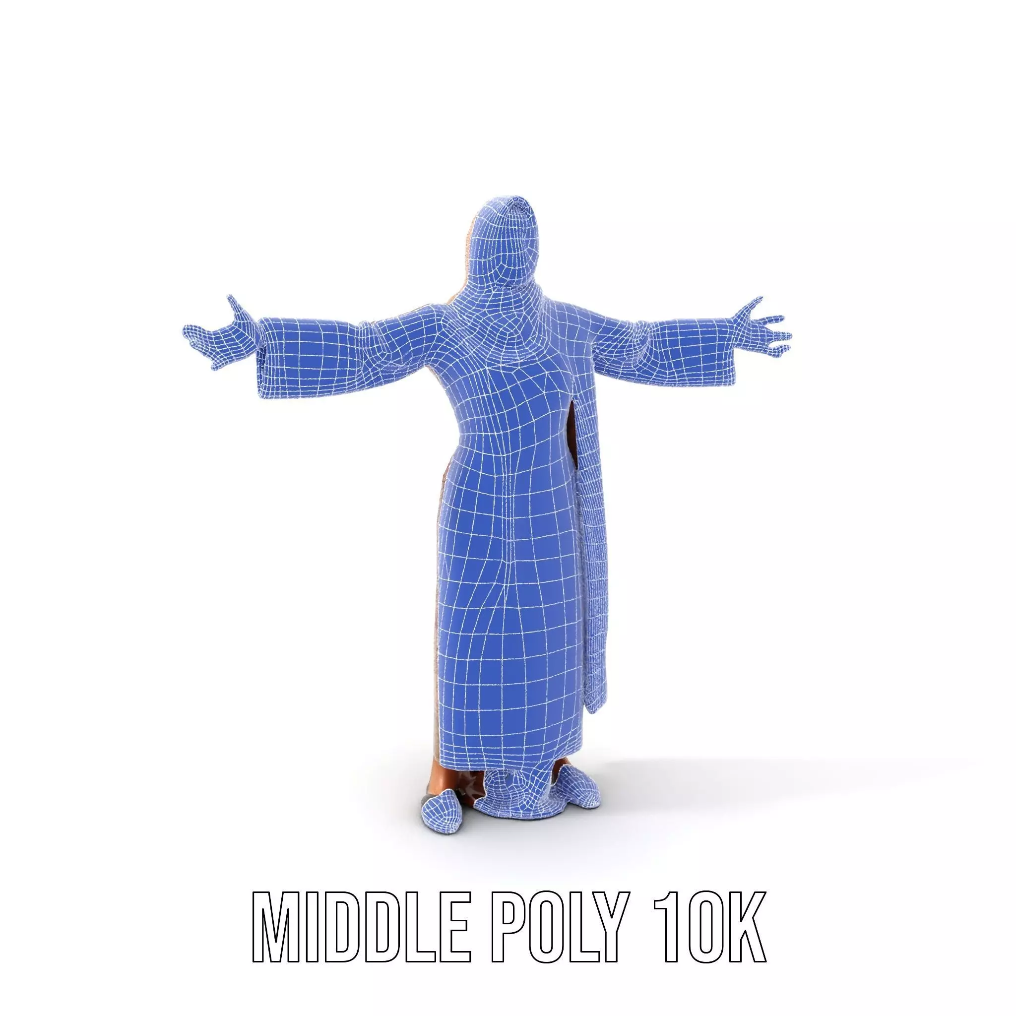 Elegant Brown Abaya model pack Low-poly 3D model_21