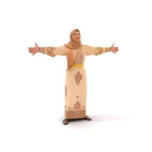 Elegant Floral Abaya model pack