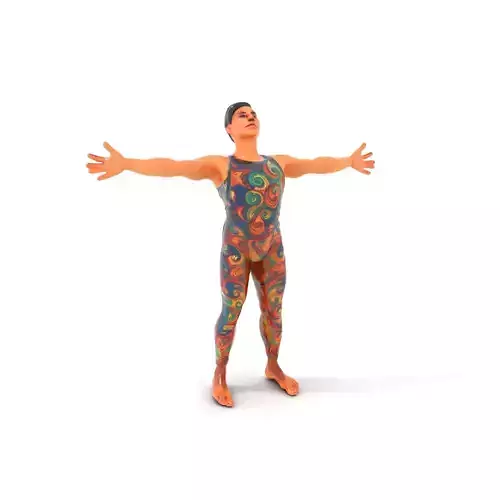Colorful Swirl Bodysuit model pack Low-poly 3D model