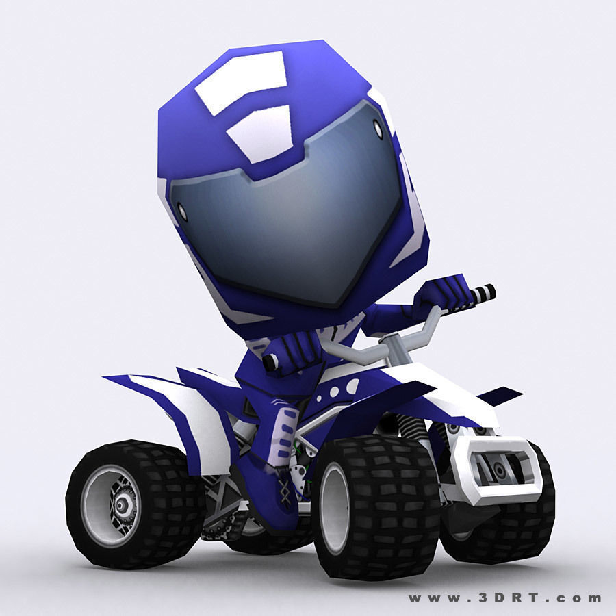 3DRT - chibii racers - quad bikes Low-poly 3D model_9