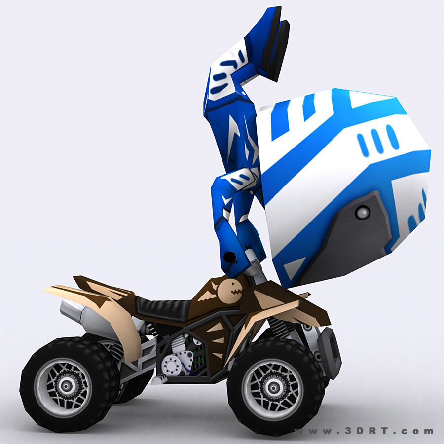 3DRT - chibii racers - quad bikes Low-poly 3D model_14