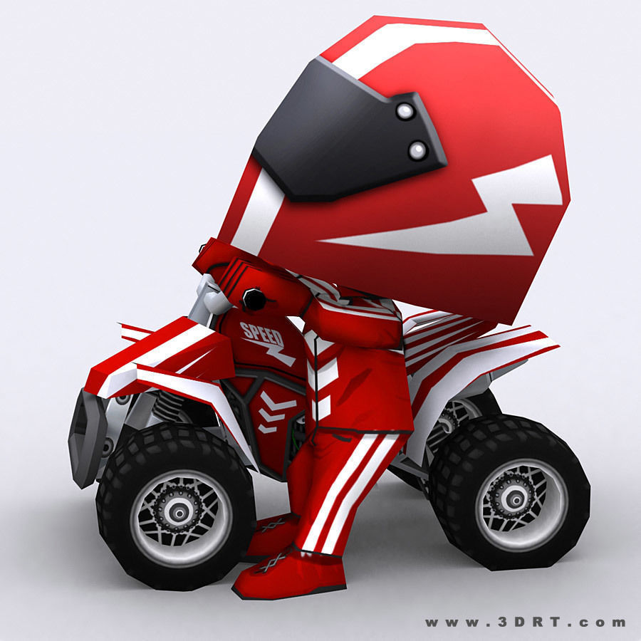3DRT - chibii racers - quad bikes Low-poly 3D model_13