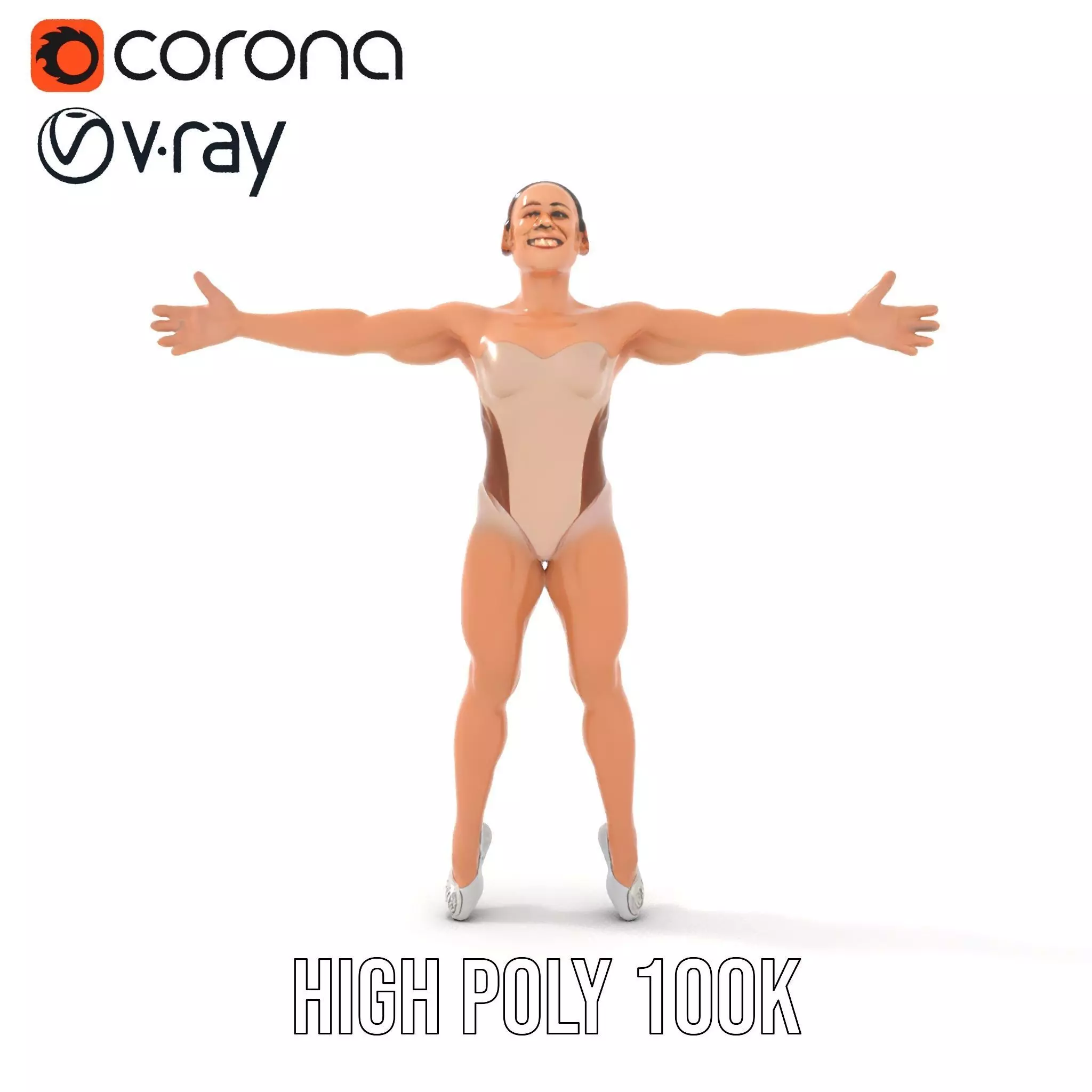 Dynamic Gymnast Model Pack Low-poly 3D model_28