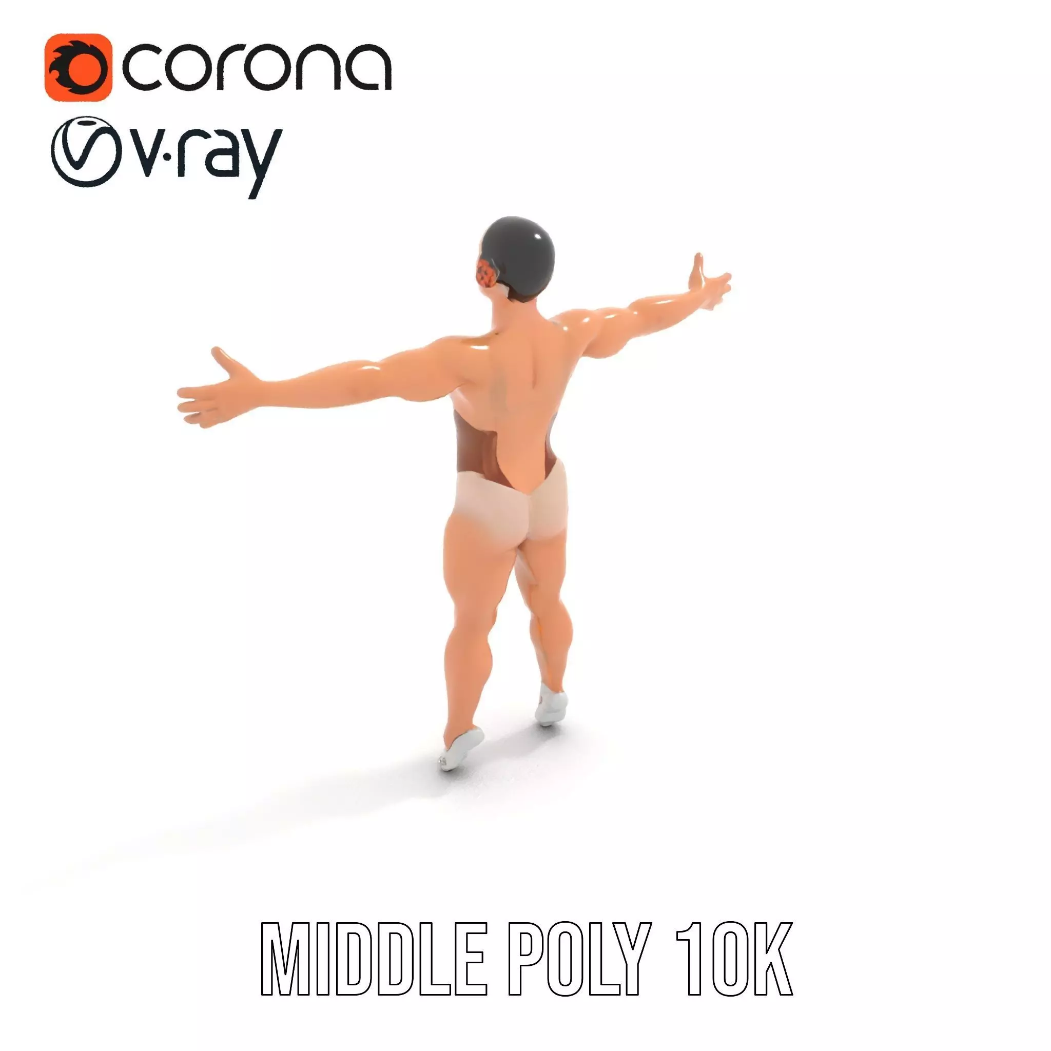 Dynamic Gymnast Model Pack Low-poly 3D model_5