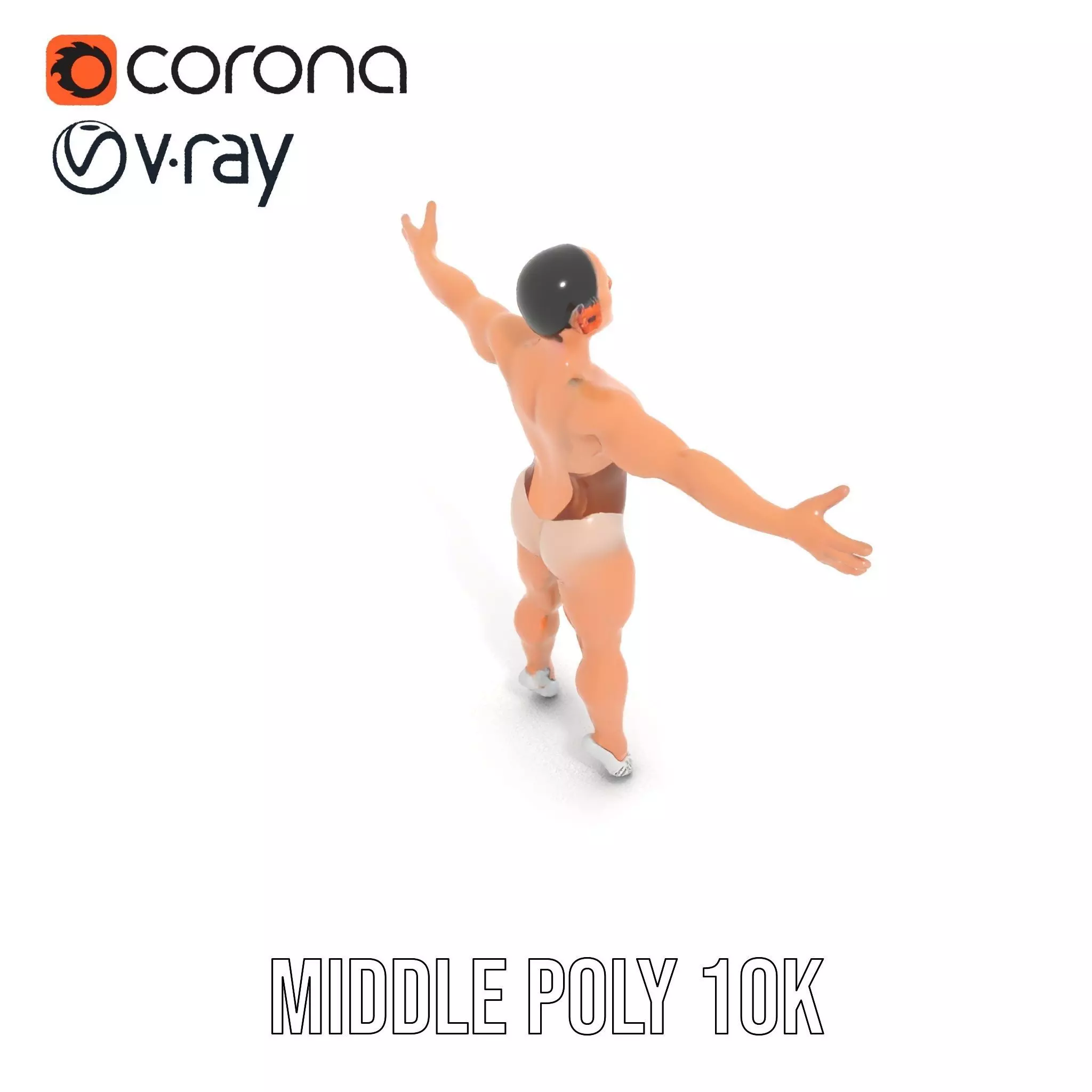 Dynamic Gymnast Model Pack Low-poly 3D model_6