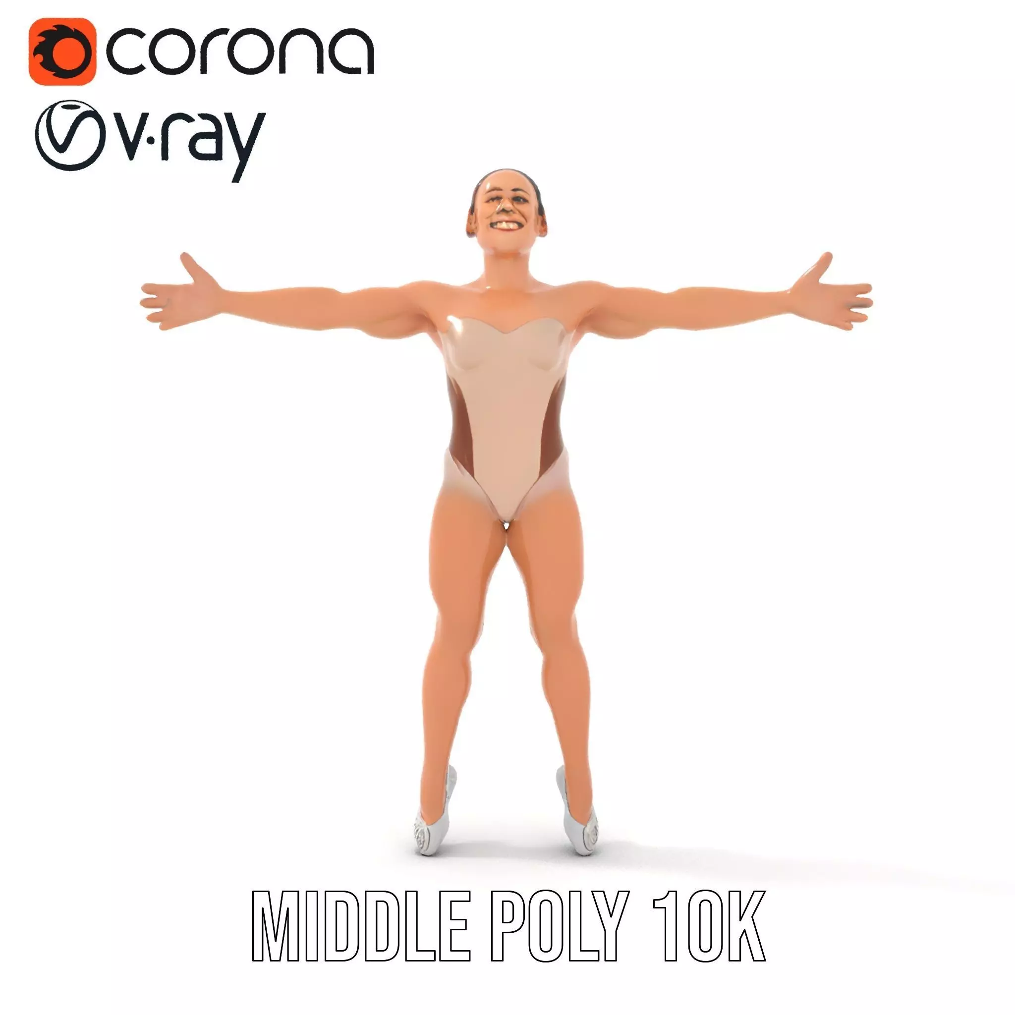 Dynamic Gymnast Model Pack Low-poly 3D model_11