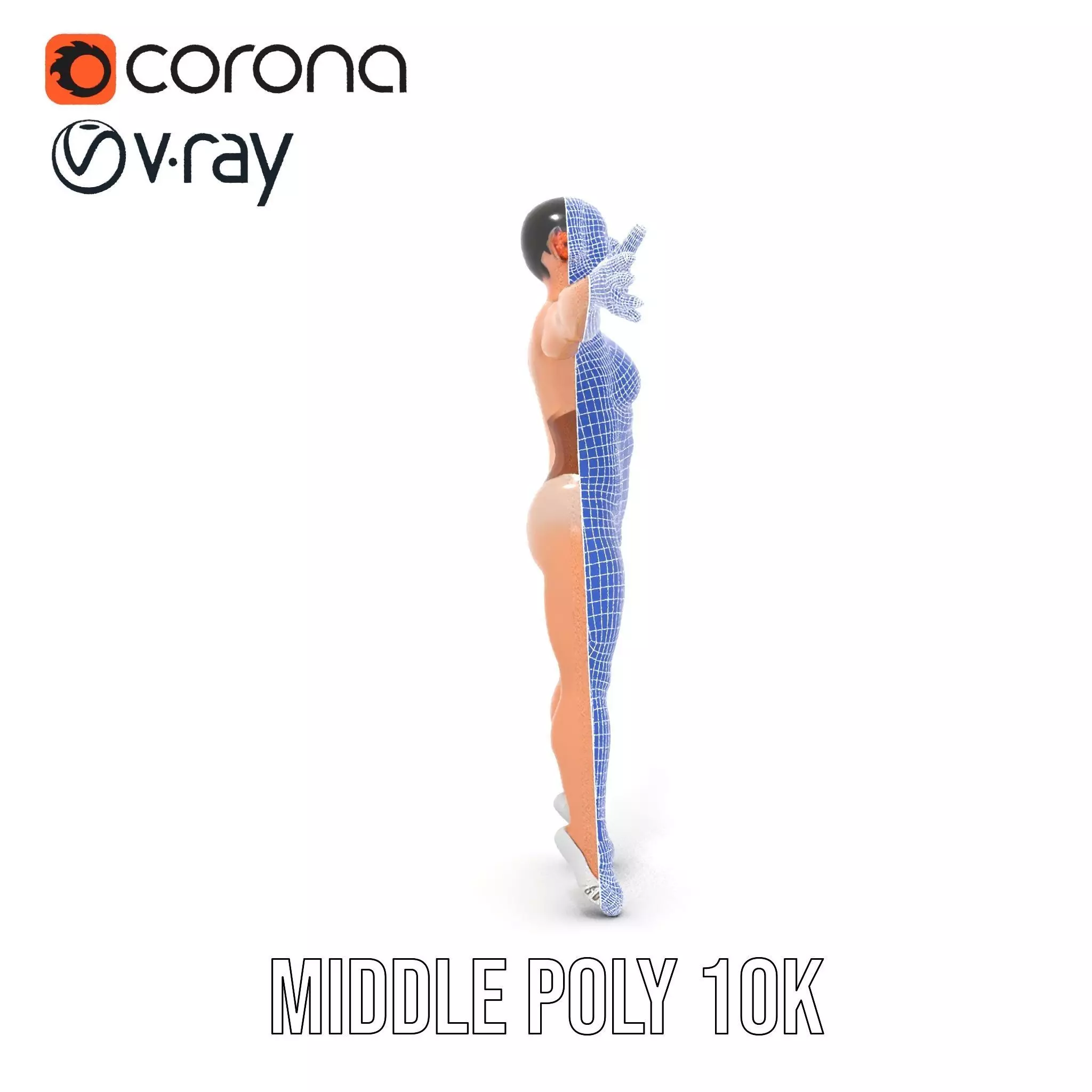 Dynamic Gymnast Model Pack Low-poly 3D model_26