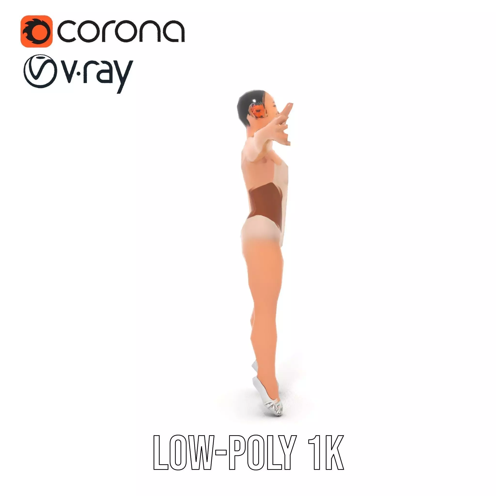 Dynamic Gymnast Model Pack Low-poly 3D model_23