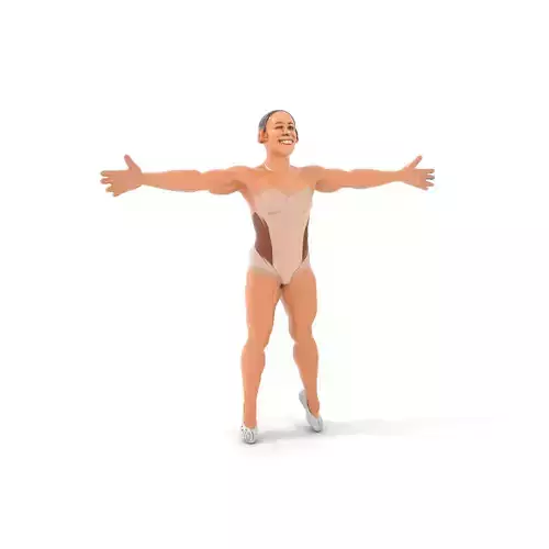 Dynamic Gymnast Model Pack Low-poly 3D model