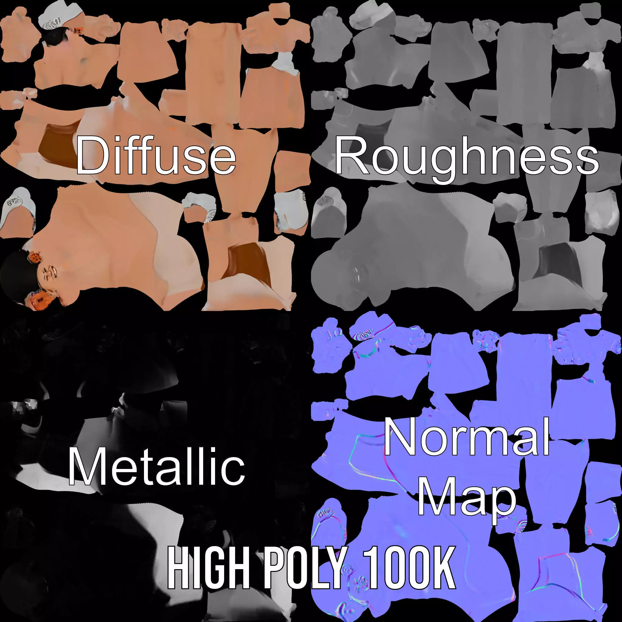 Dynamic Gymnast Model Pack Low-poly 3D model_3