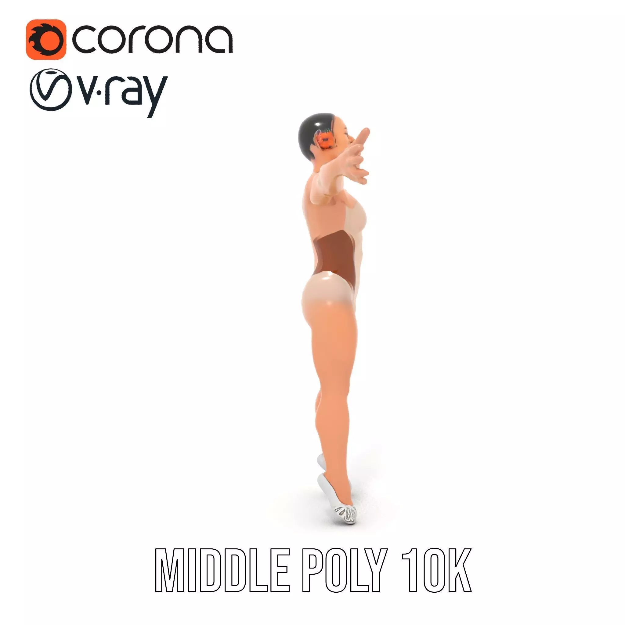 Dynamic Gymnast Model Pack Low-poly 3D model_13