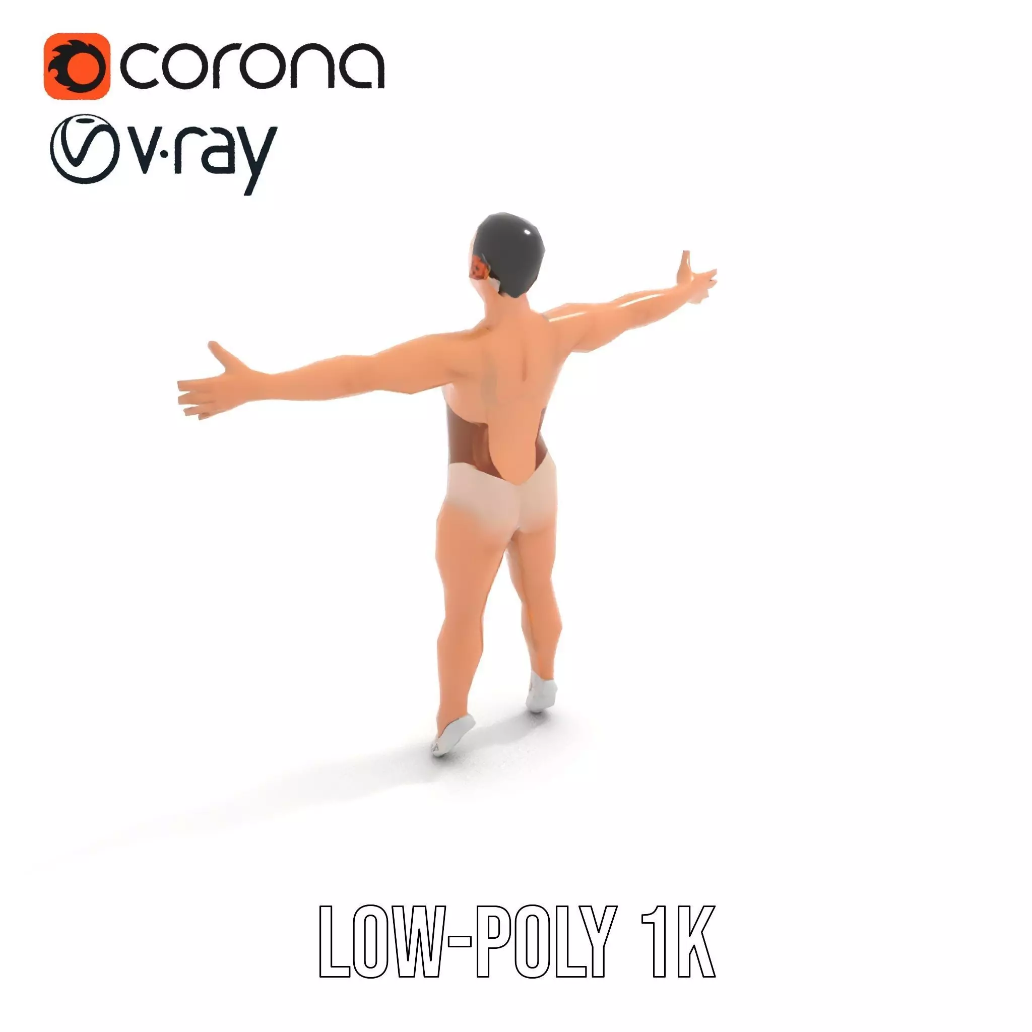 Dynamic Gymnast Model Pack Low-poly 3D model_12