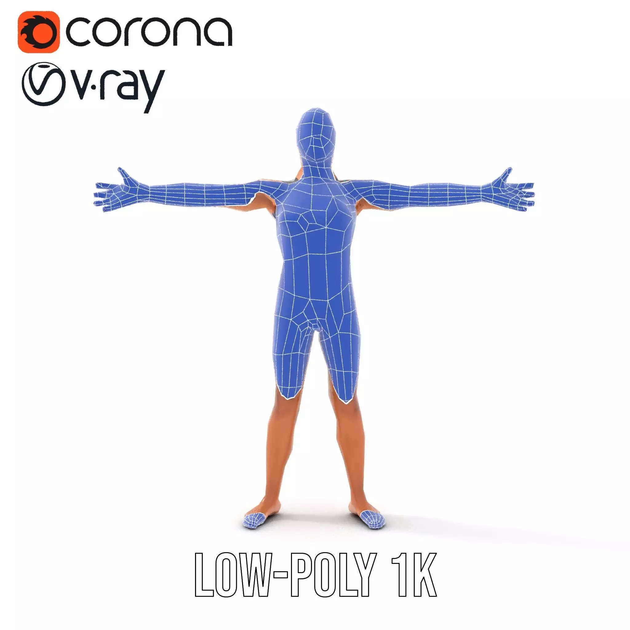 Vibrant Swimsuit Athlete model pack Low-poly 3D model_28