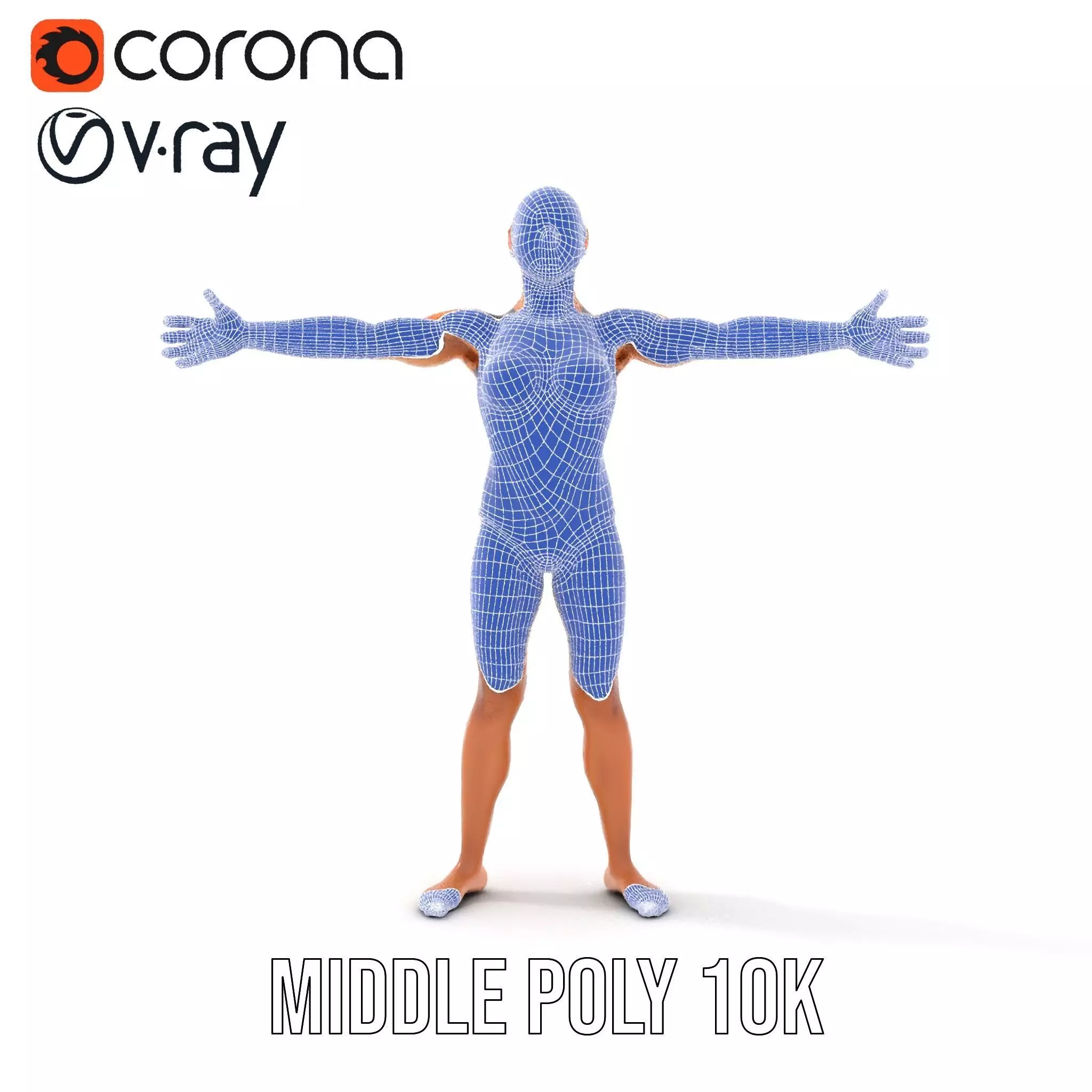 Vibrant Swimsuit Athlete model pack Low-poly 3D model_30