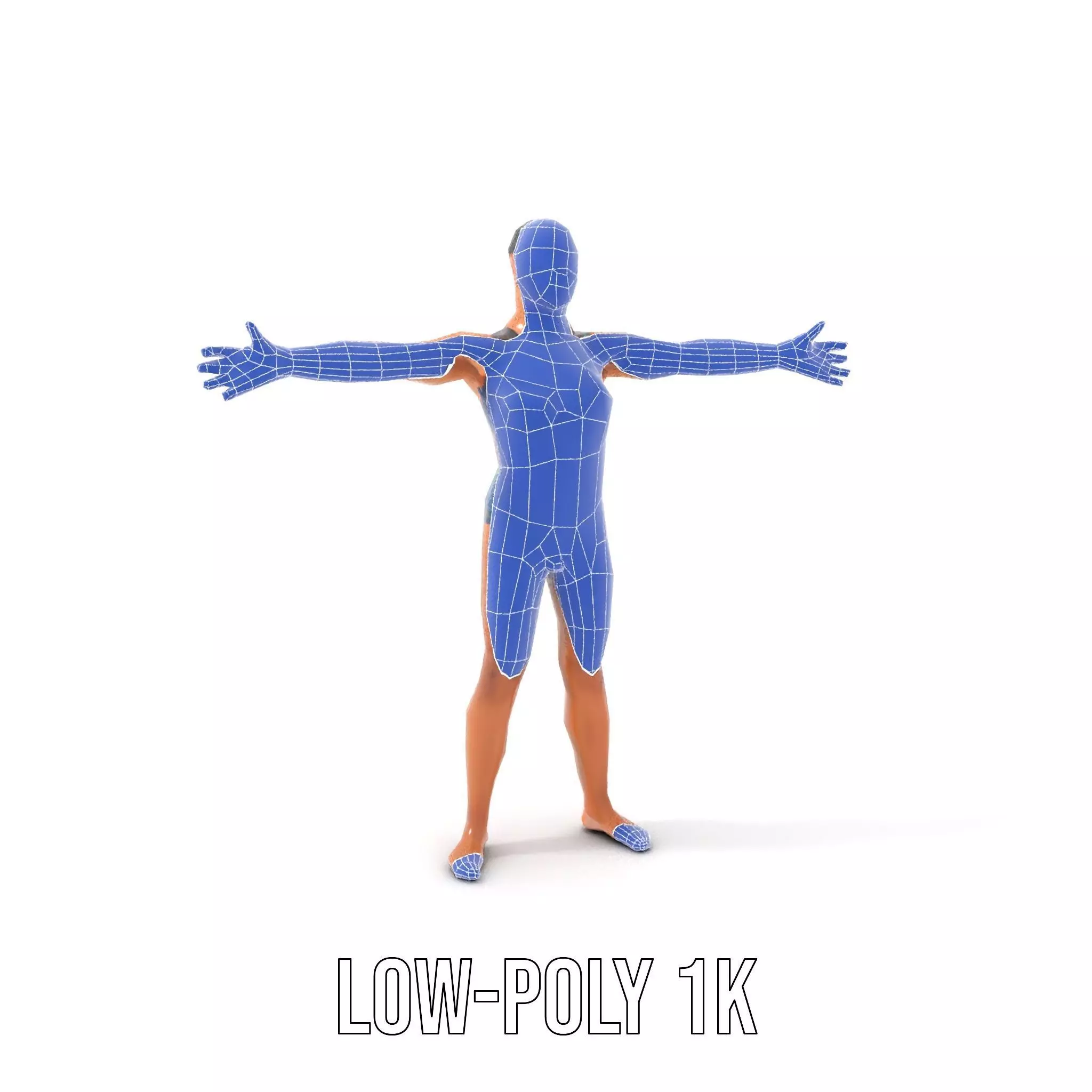 Vibrant Swimsuit Athlete model pack Low-poly 3D model_12